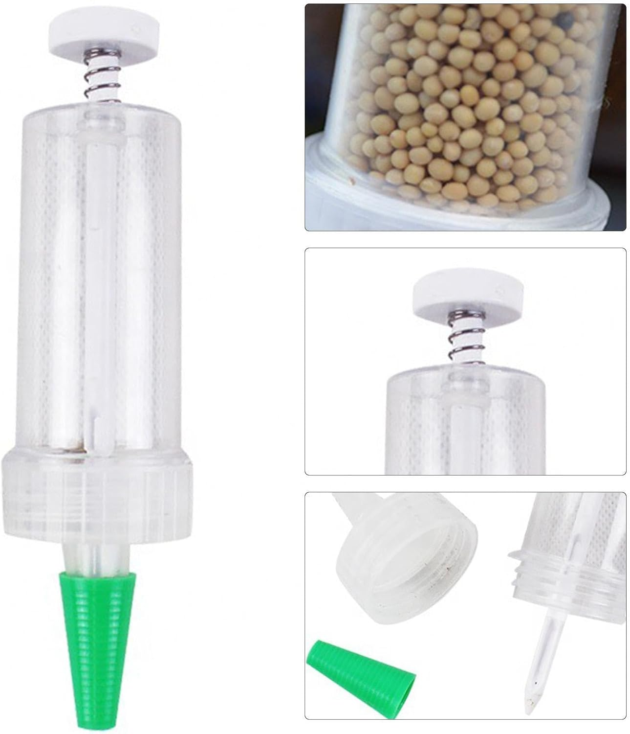 Manual Seed Dispenser - Miini Sowing Seed Dispenser, Garden Seed Hand Spreader | High-Grade Manual Planter Tiny Seeds Seeders, Manual Handheld Seed Planter Transplanting Tool for Seeding Men Women image number 2