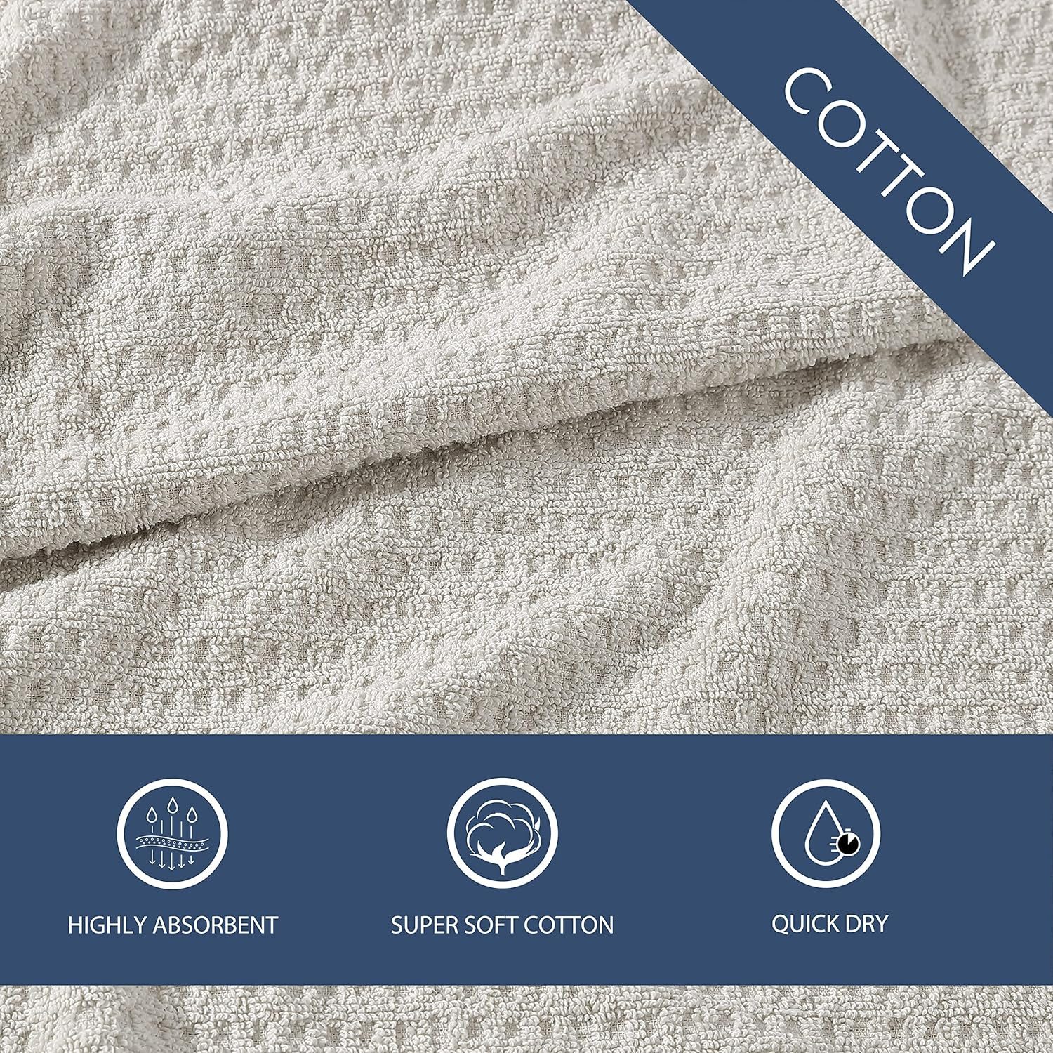 Tommy Bahama Hand Towel Set Highly Absorbent Cotton Bathroom Decor, Low Linting & Fade Resistant, 2 Piece, Northern Pacific Light Brown image number 2