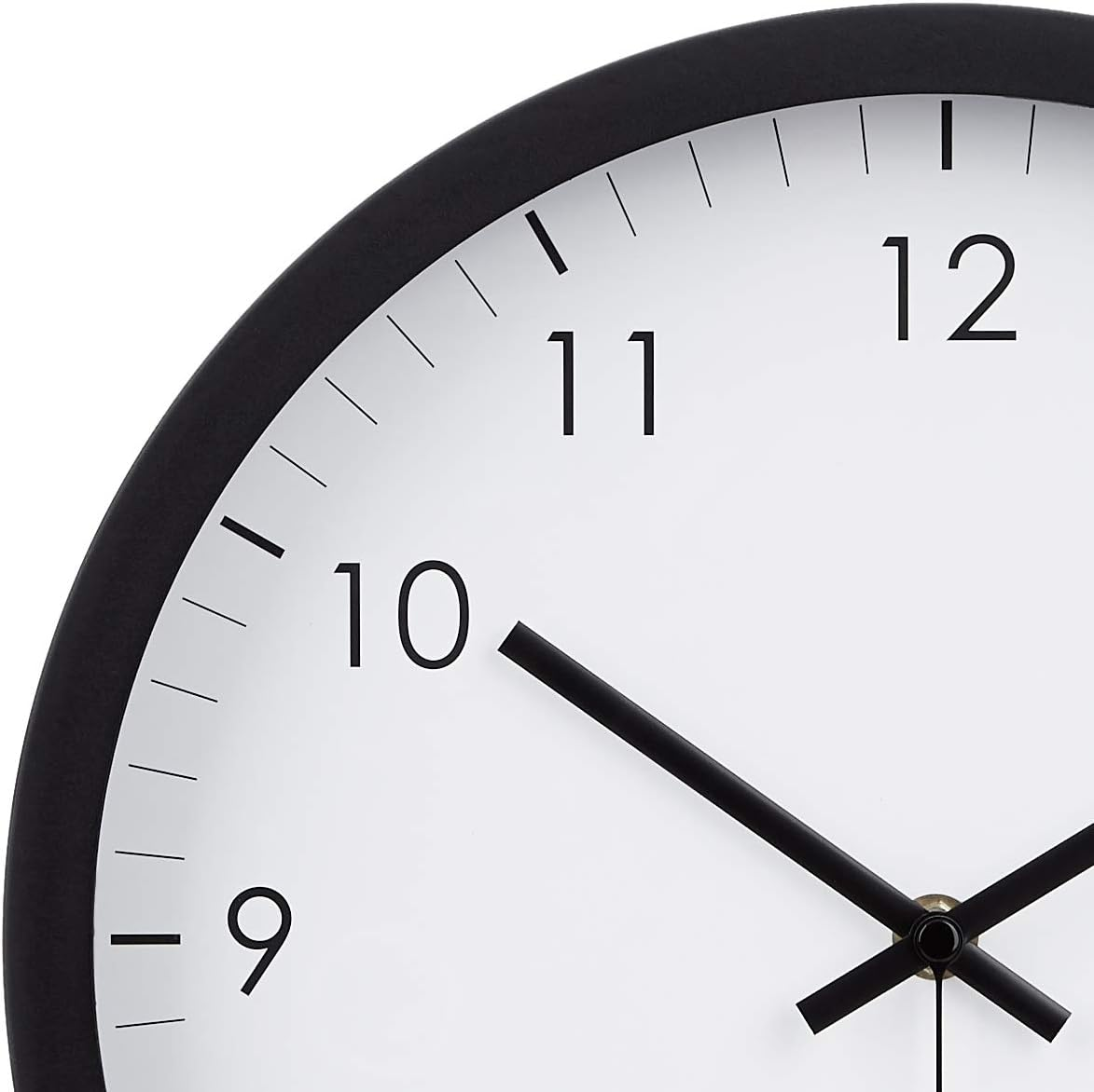 Amazon Basics 12" Traditional Wall Clock - Black image number 1