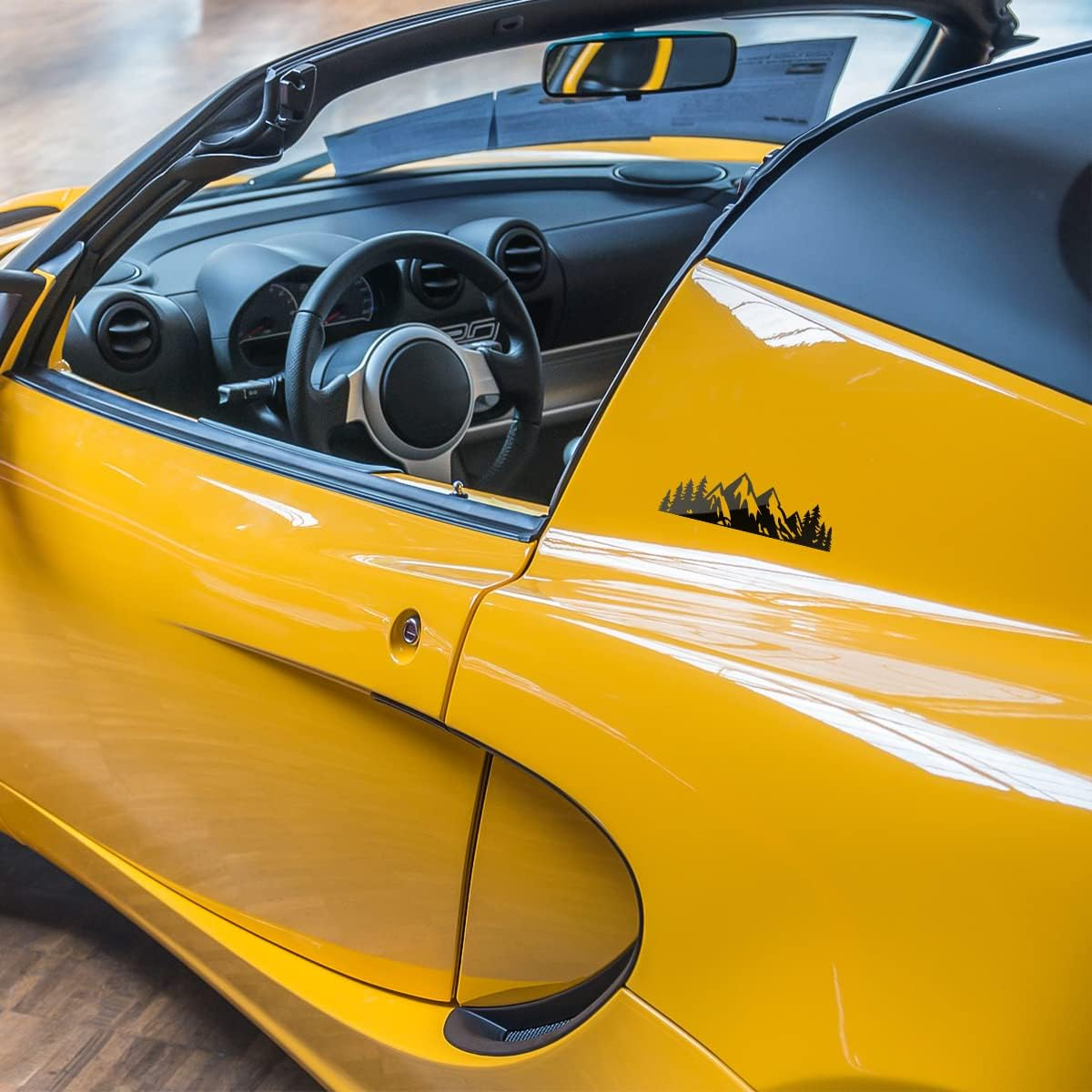 7 Inch Snow Mountain Tree Stickers for Car, Mountains Graphic Logo Decals, Premium Badge Decals for Car Trunk Tailgate Emblem, Car Decoration Accessories for Truck, SUV, Sedan (Black Mountain/1 PCS) - Black Mountain image number 6