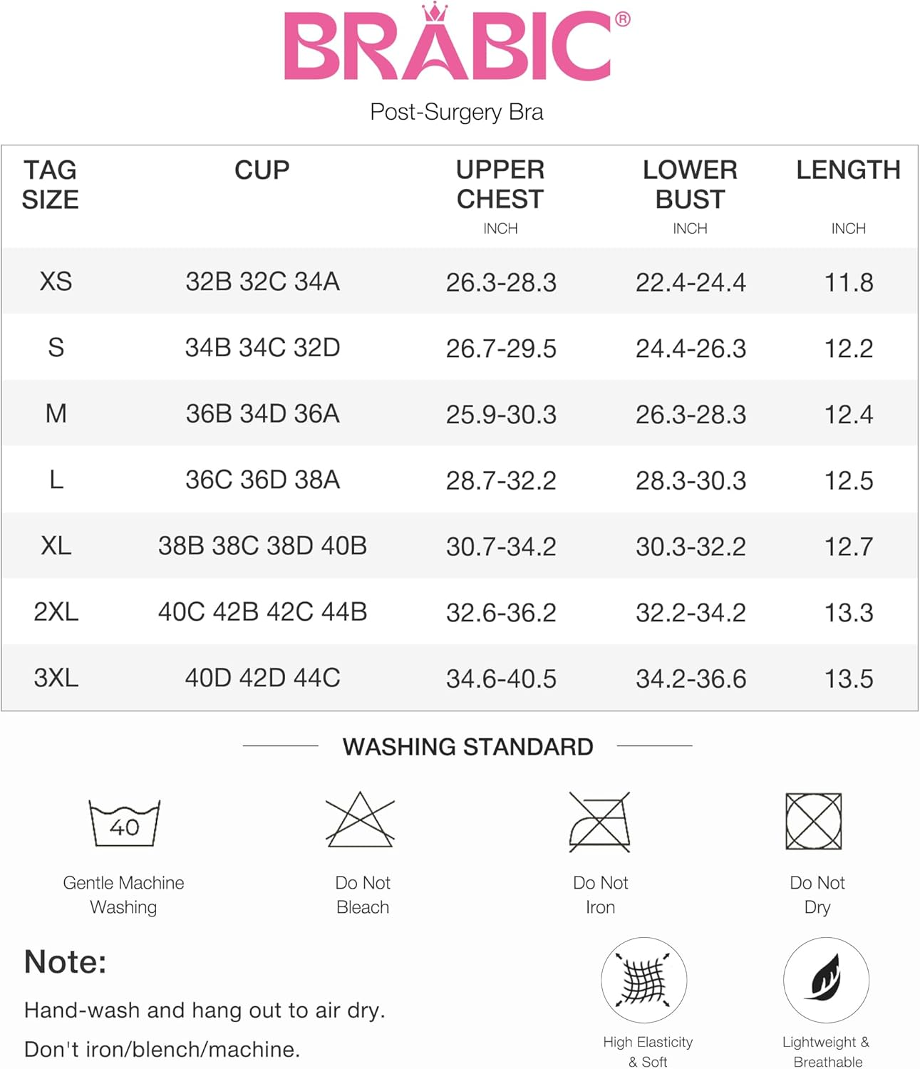 BRABIC Womens' Front Closure Post-Surgery Posture Corrector Bra image number 2