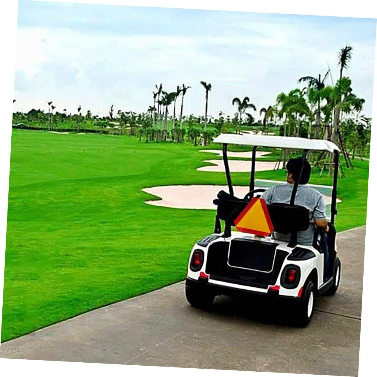 ULTECHNOVO Aluminum Car Reflector Road Reflectors for Car Slow Moving Vehicle Sign Triangle Sign Rear Reflective Board Warning Board image number 3