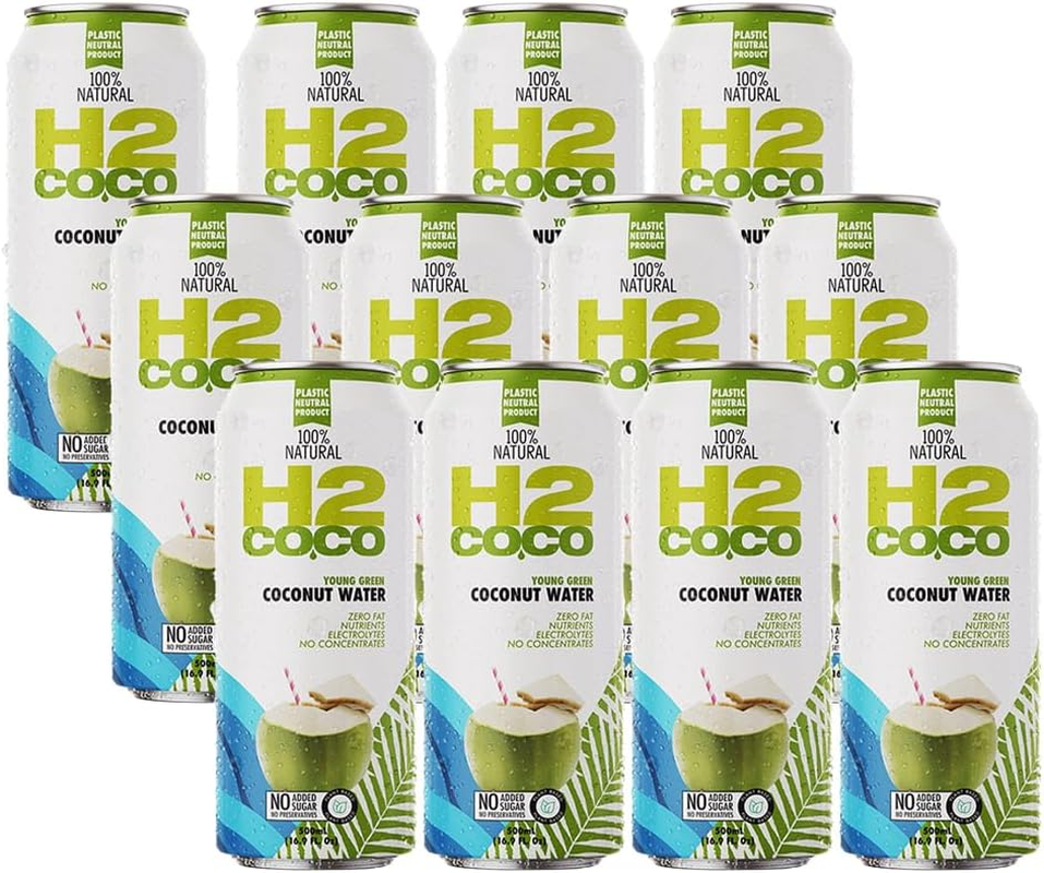 H2Coco Pure Coconut Water, 12 X 500 Ml, Pure Coconut Water
