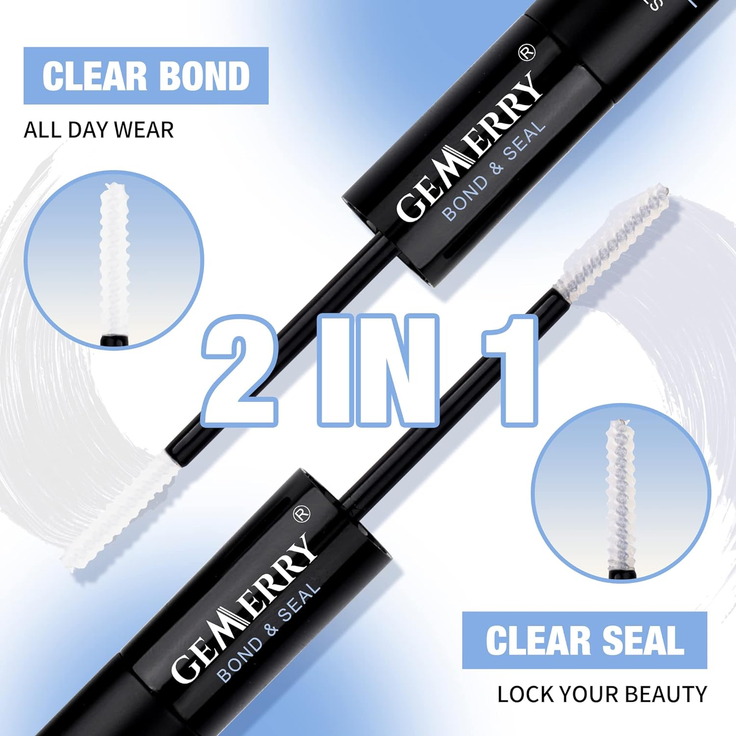GEMERRY Lash Bond and Seal Eyelash Glue Cluster Lash Glue Clear Individual Lash Glue Lash Glue for DIY Eyelash Extensions Waterproof 48 Hours Longwear Latex-Free Overnight Beginner Friendly image number 3