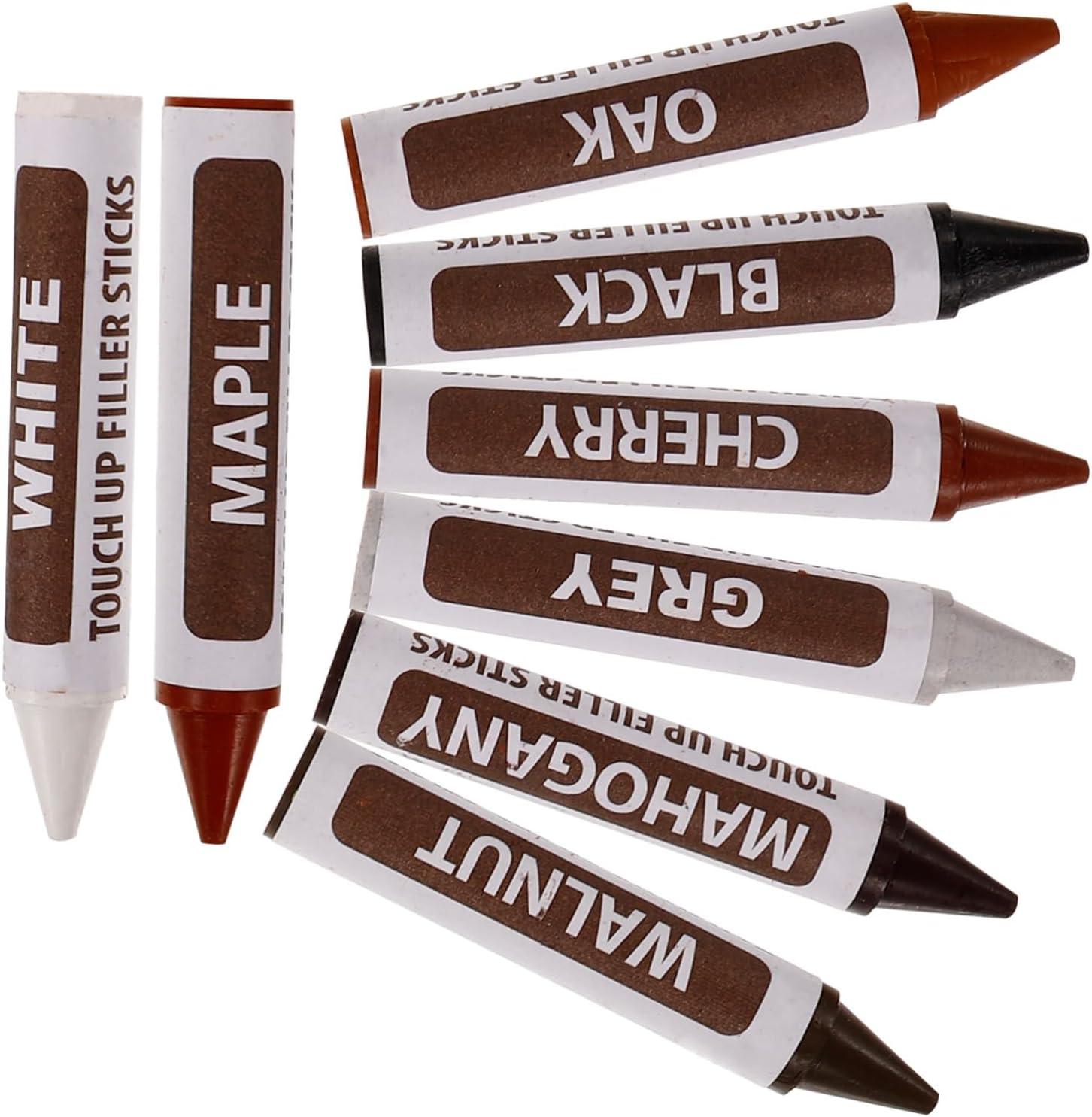 OSALADI 8Pcs Wood Scratch Repair Markers Multi Furniture Pens for Hardwood Floors Instant Drying Easy to Use for Hiding Scuffs Dents and Stains