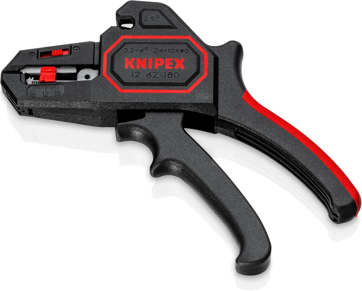 Knipex 1262180 Self Adjusting Insulation Strippers - Awg 10-24, 7.25 Inch