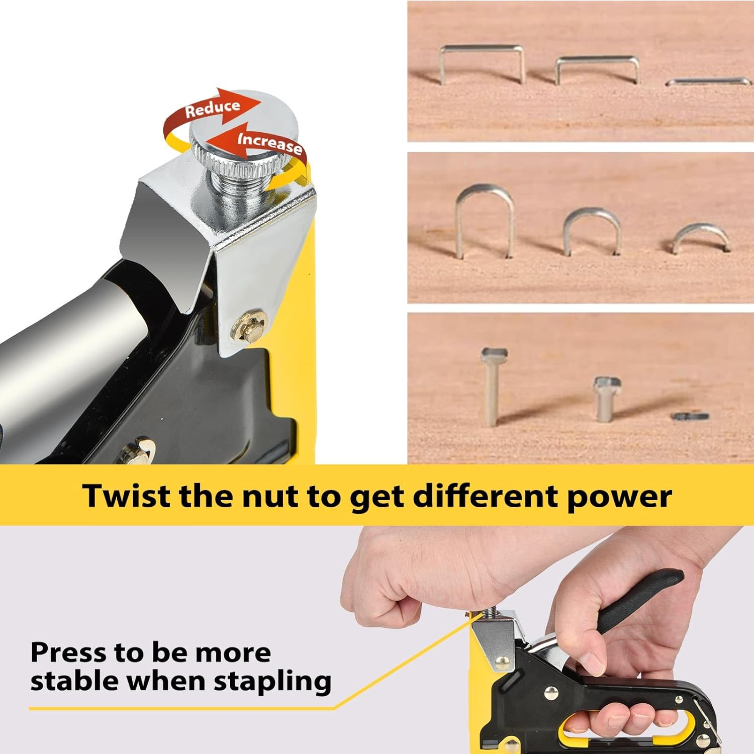 Staple Gun,3 in 1 Heavy Duty with Staple Remover and 3000 Staples,Stapler Gun Heavy Duty, Upholstery Staple Gun for Furniture, Wood, Carpet, Carpentry, DIY, Fixing Material, Windows image number 5