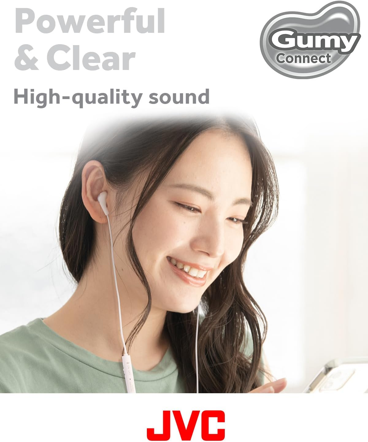 JVCKENWOOD JVC HA-FR9UC-W Earphones, Wired Earphones, with Microphone, Type C, In-Ear USB, Type-C 1.2M, White HA-FR9UC - Black image number 6