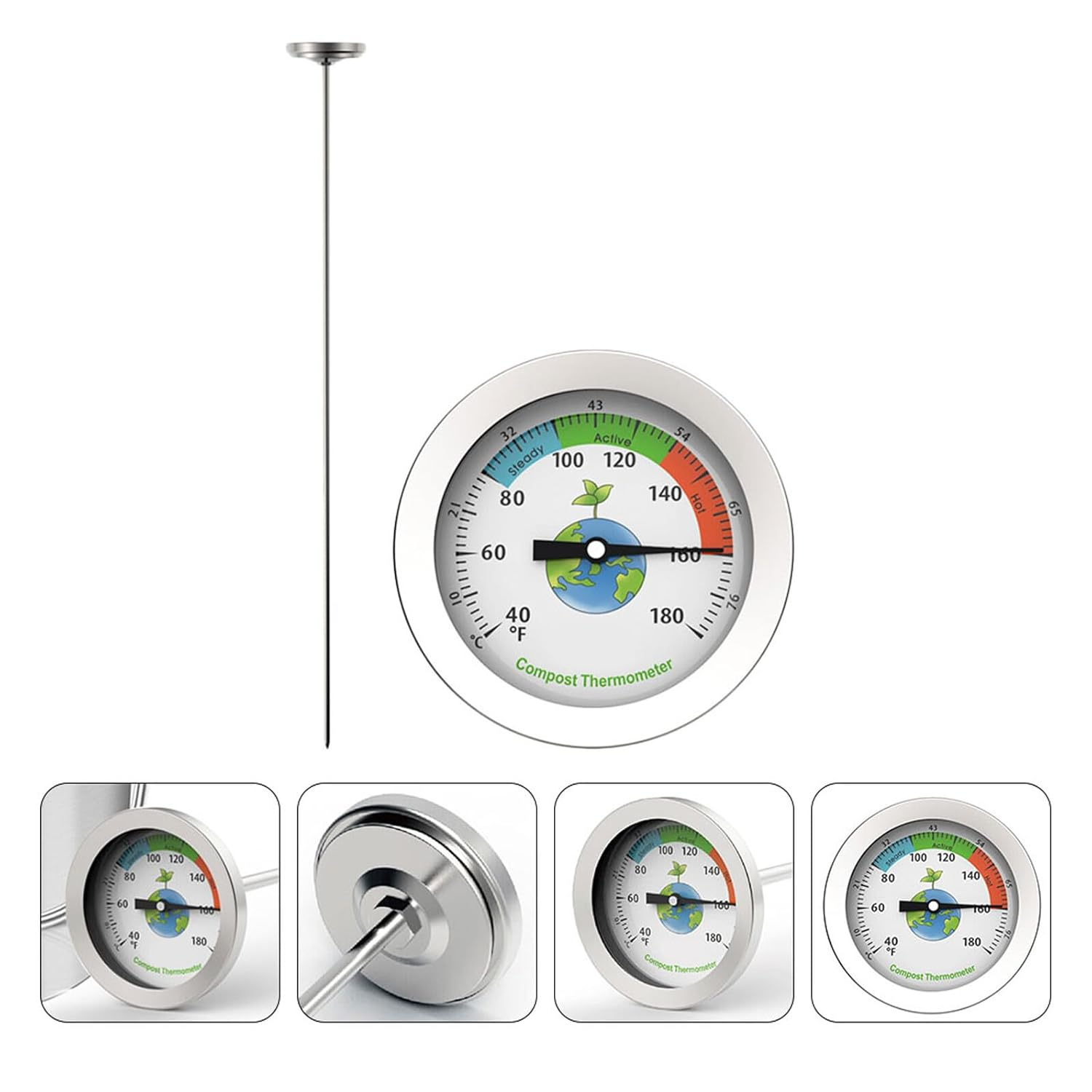 YARNOW Soil Thermometer with Precision Probe for Gardening and Composting Accurate Measurement Physical Sensor for Outdoor Soil Temperature Monitoring image number 3