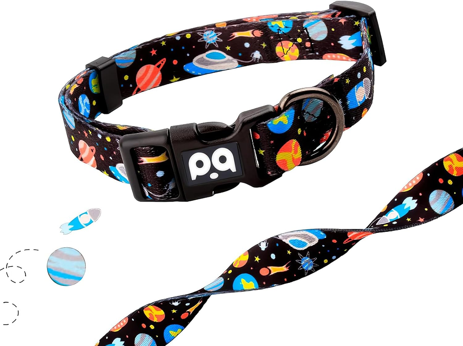 RTRTGS Dog Collar, Dog Collar for Puppies, Small, Medium, Large Dogs, Patterned Dog Collars, Adjustable, Robust Dog Collar