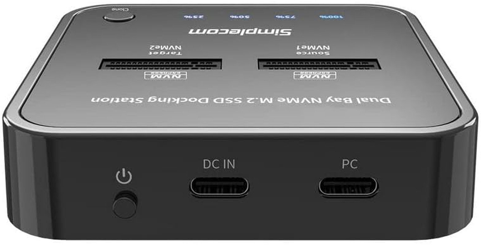 Simplecom SD550 USB 3.2 Gen2 to Dual Bay Nvme M.2 SSD Docking Station Duplicator Offline Clone image number 3