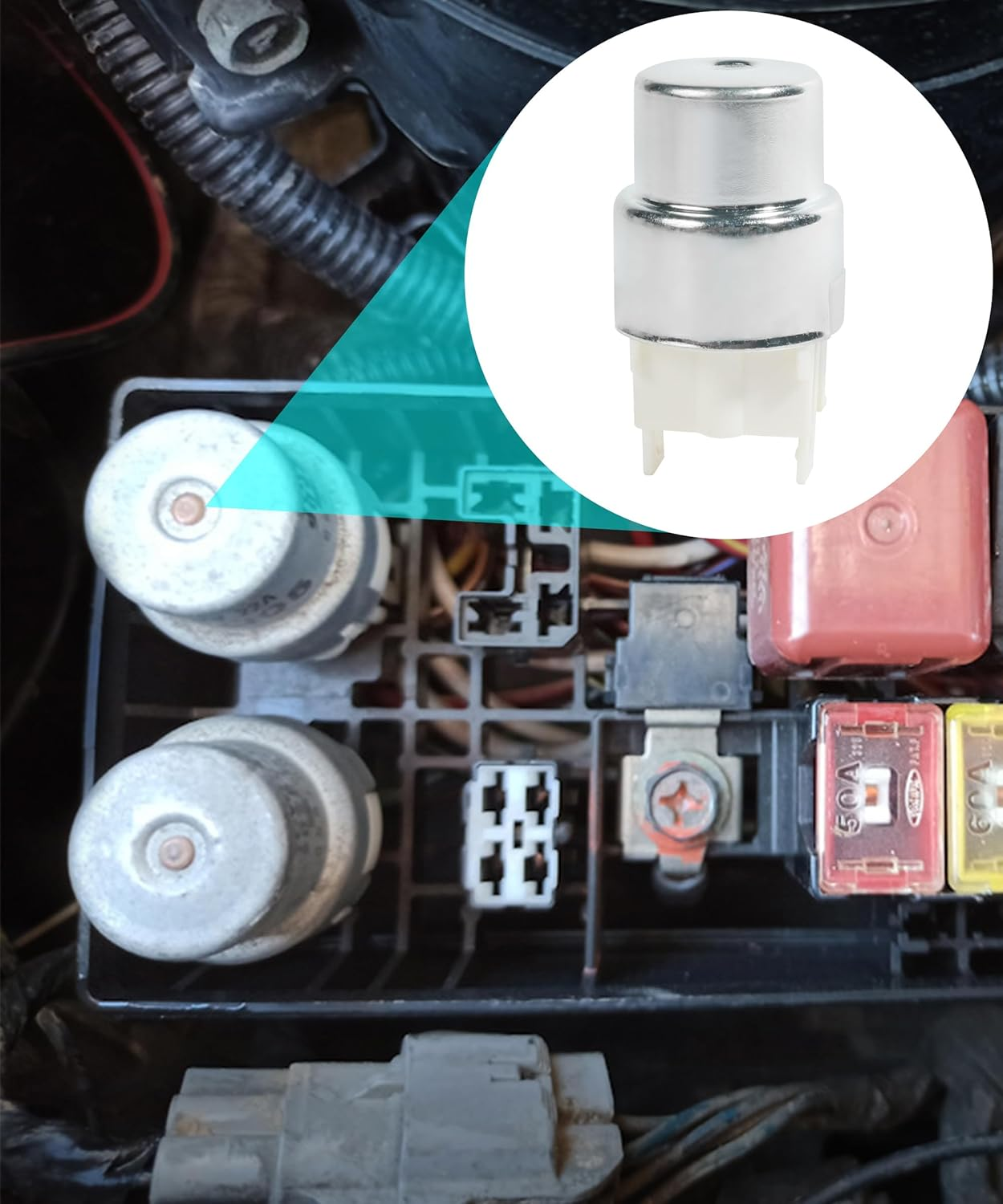 Zlirfy 4Pin Car Relay, 12V 22A 2 to 4 Switch, Manual, Automotive Accessory Relay, Replace 90987-02004, 056700-5260, 90987-02002, 90080-87001, 90080-87003 image number 5