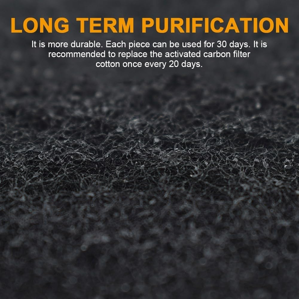 Mioyoow Pack of 6 Cat Litter Tray Activated Carbon Filter, Highly Absorbent, Replacement Filter with Lifting Lid for Fully Closed Cat Litter Tray image number 5