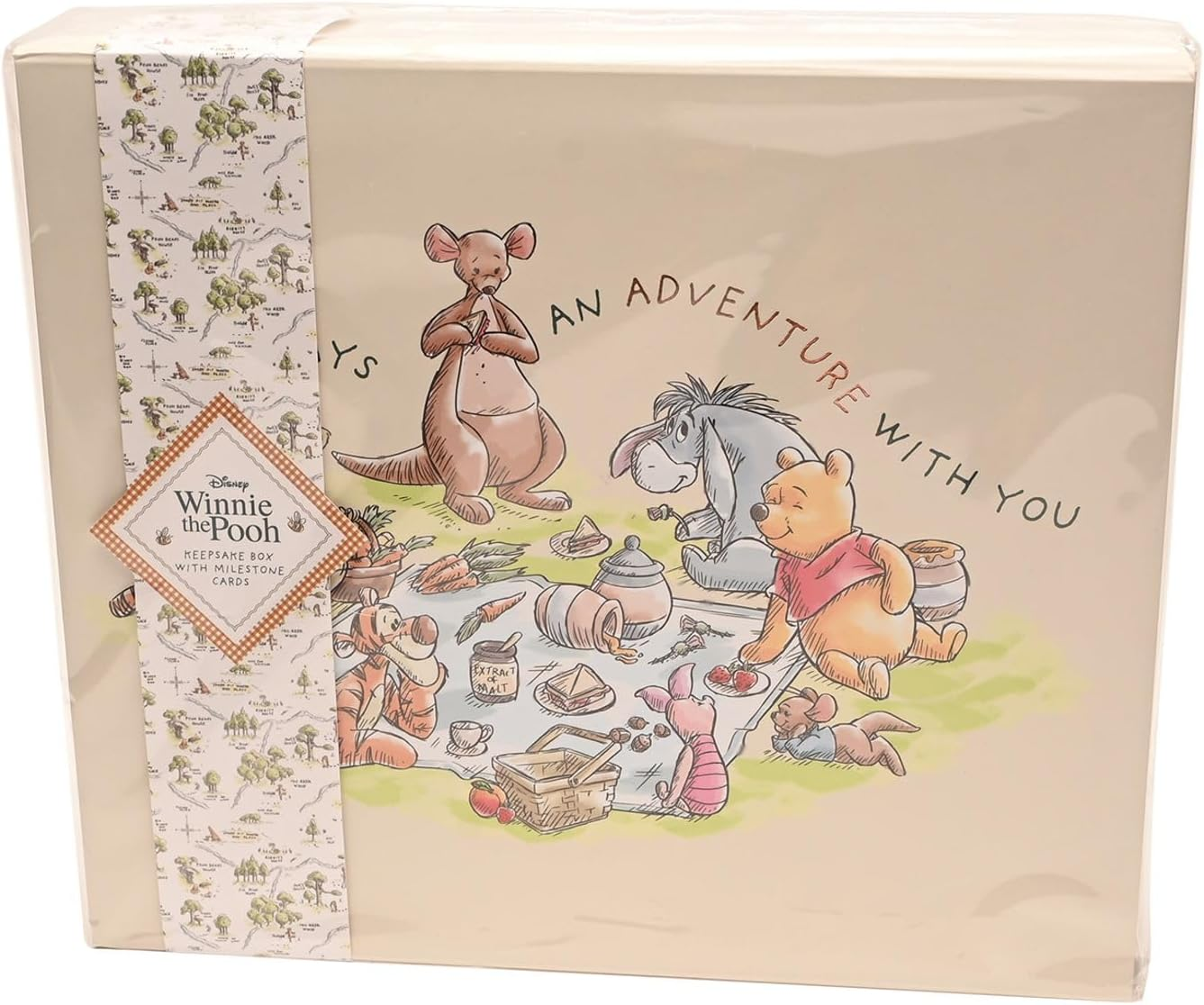 Disney Winnie the Pooh Keepsake Box with 12 X Milestone Cards