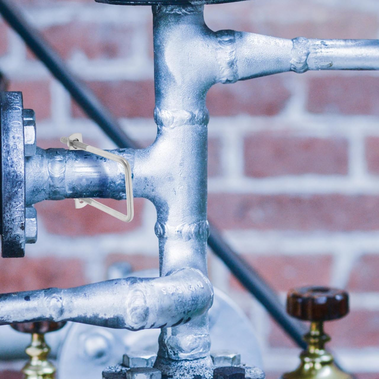 Operitacx Square U-Bolt, 2.4 * 4.7In Heavy Duty Stainless Steel U Bolt with Nuts & Plate for Wood, Sailboat Trailers, Tube, Industrial Supplies image number 1