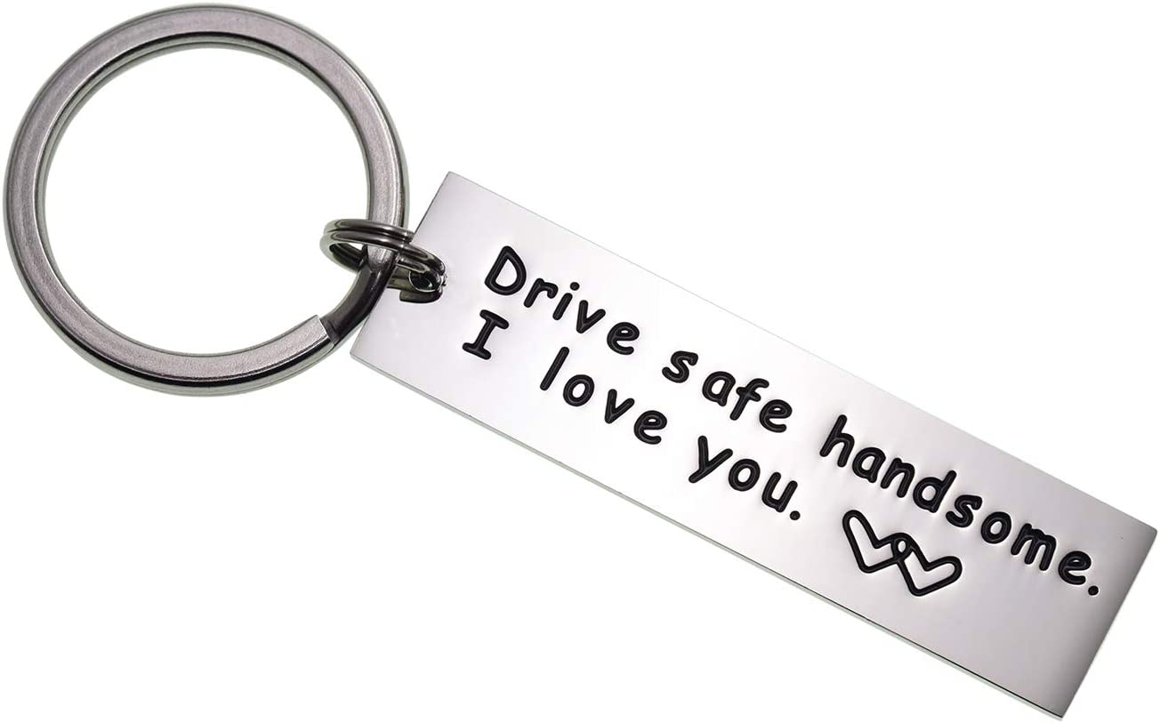 Lparkin Drive Safe Keychain Handsome I Love You Trucker Valentines Day Stocking Stuffer image number 1