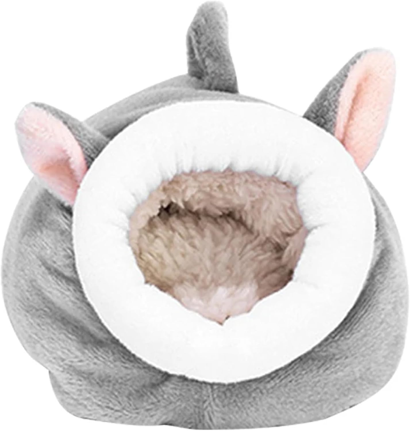 Hamster Bed Warm Hamster Hammock Comfortable Guinea Pig Bed Soft Plush Guinea Pig Hideout with Removable Cotton Pad Hangable Small Animal Cave for Small Pet