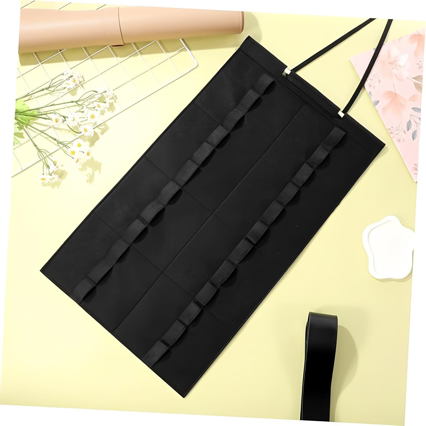 Belt Display Stand Karate Belt Hanger Taekwondo Belt Display Belt Display for Karate Belts Taekwondo Belt Holder Belt Display Rack Karate Belt Display Felt Black 1Pcs image number 4