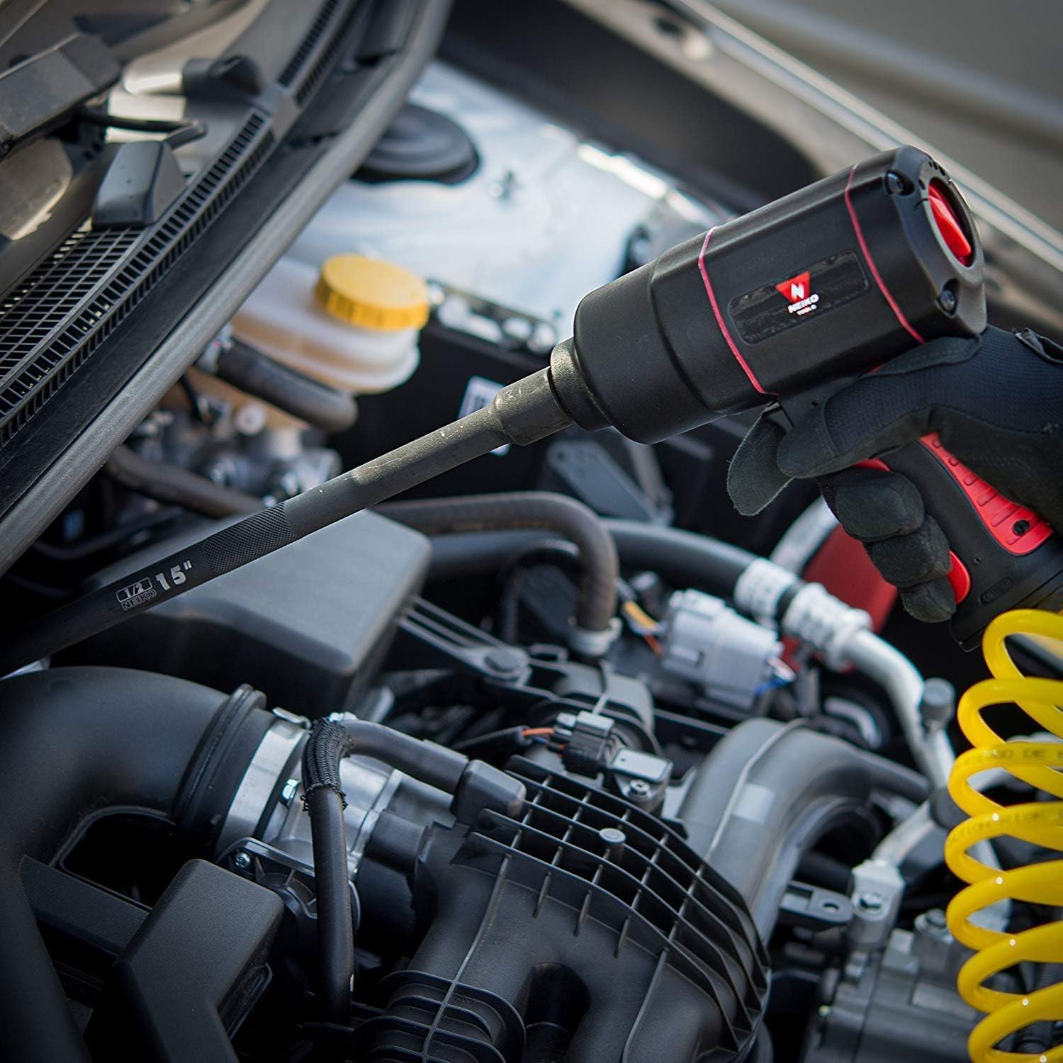 Neiko 00256A 1/2-Inch Drive Impact Extension Bar and Adapter Set, 5-Piece | Includes 5, 10, 15-Inch Extension Bars, Universal Joint, and Reducer image number 1