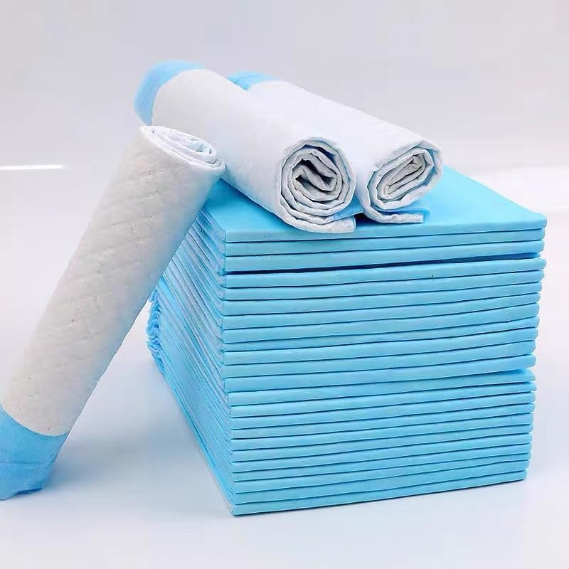 100 Pack of 33 * 45CM Disposable Urine Pads with Quick Drying and Leakproof Features,Super Absorbent Protection Disposable Underpads for Diaper Changes, Bed and Table Protection image number 4