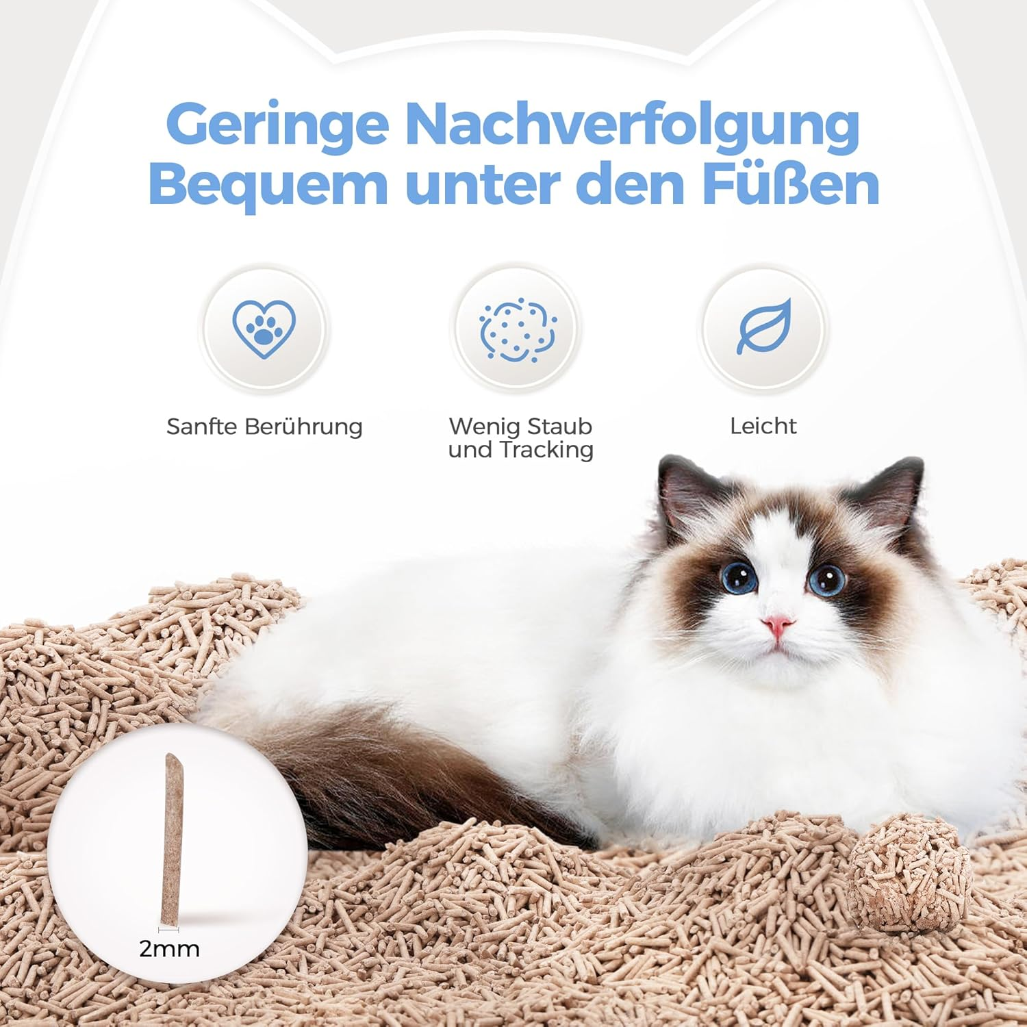 MAISON ARTS 100% Natural Clumping Fine Tofu Cat Litter Suitable for Sensitive Cat Paws 3 X 2.72 Kg Disposable in the Toilet Odourless and Dust-Free (3 X 5 L) image number 1