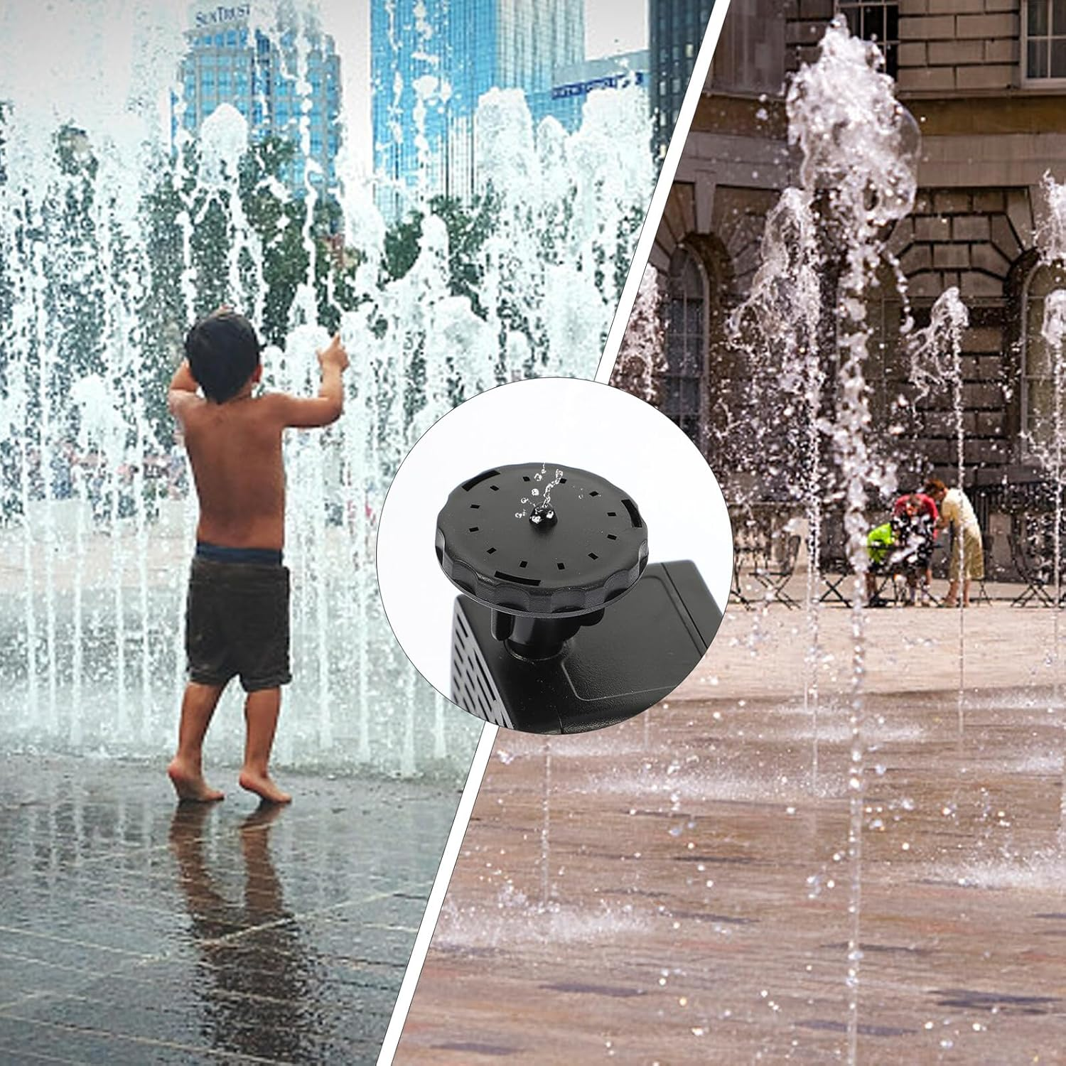 Solar Fountain Water Pump for Garden Pool Decoration Small Outdoor Floating Pump with Stainless Steel Plastic Material Suitable for Home Rockery and Fountain Oxygen Aeration image number 3