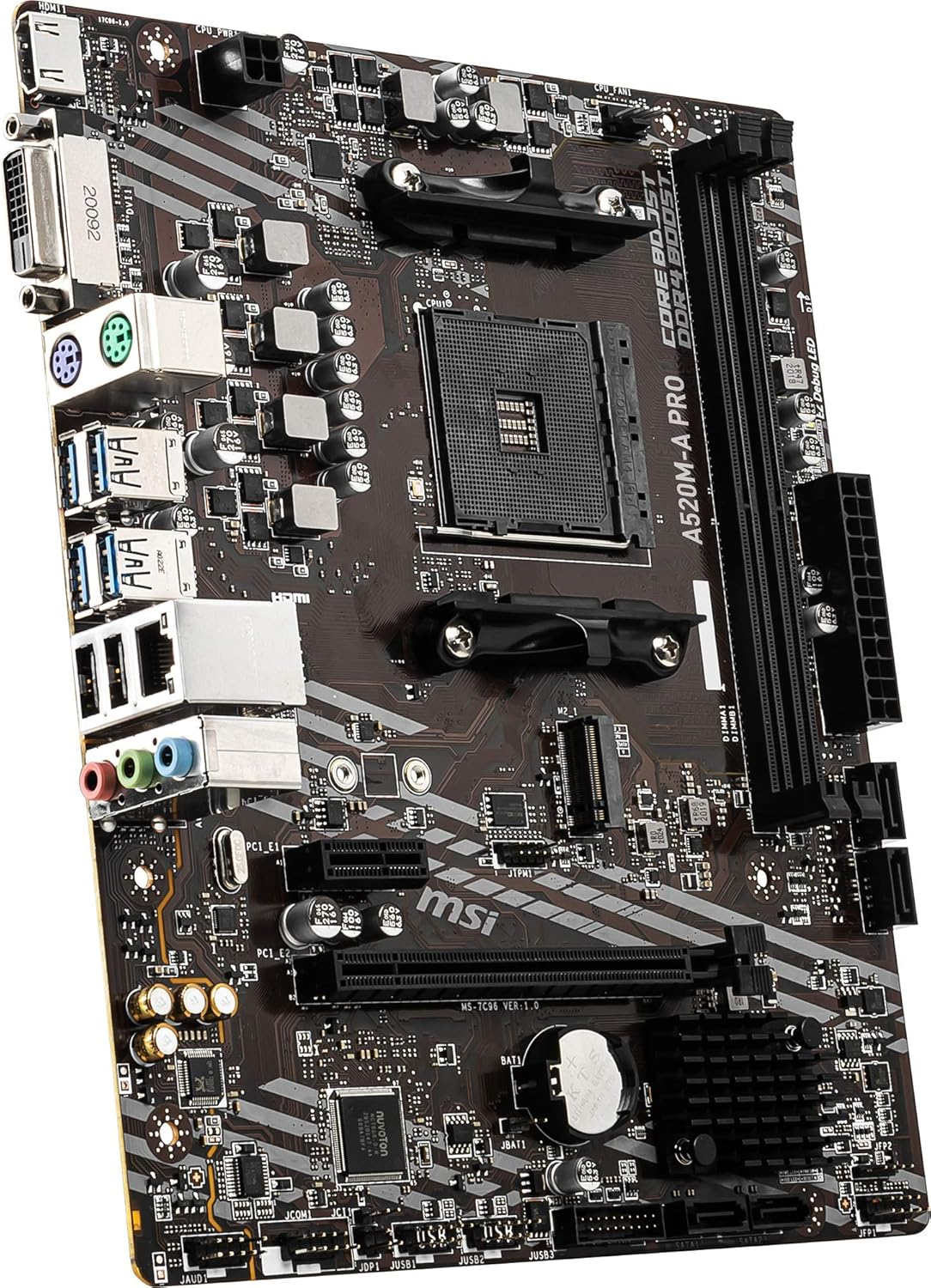 MSI Motherboard A520M-A PRO [Ryzen 5000 Series (AM4) Compatible] Micro ATX [AMD A520 Equipped] MB5136 image number 3