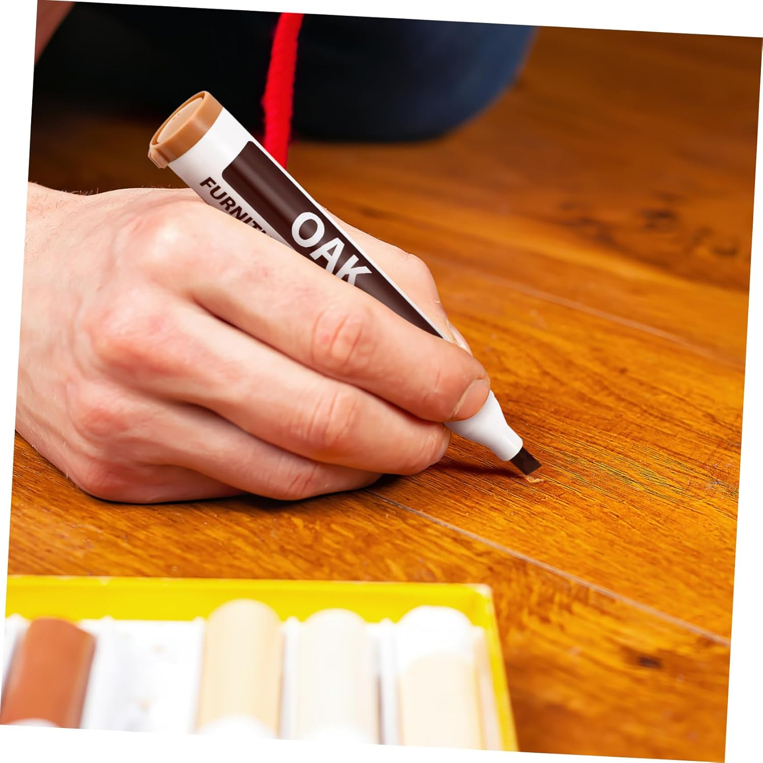 Furniture Touch up Marker 6Pcs Set Oil-Based Repair Pens for Wooden Furniture Scratch and Blemish Concealing, Suitable for Oak Walnut Teak Restoration and Home Repair image number 3