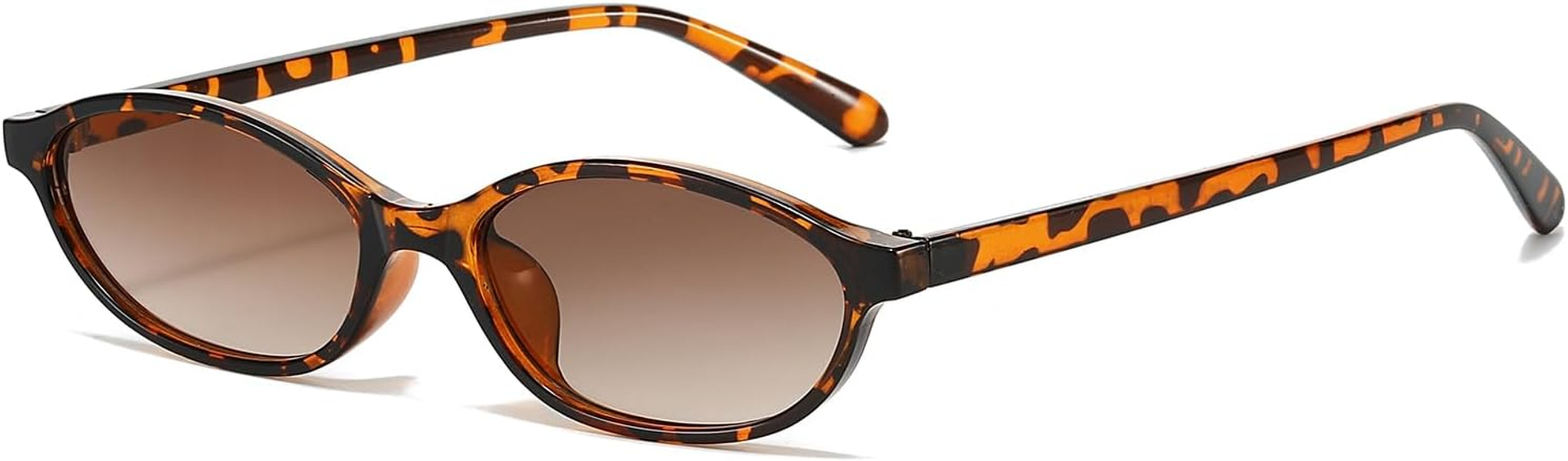 LJCZKA Retro Oval Cat Eye Sunglasses for Women 90S Trendy Small Frame Sunnies Vintage Cateye Y2K Shades UV400 Protection image number 5