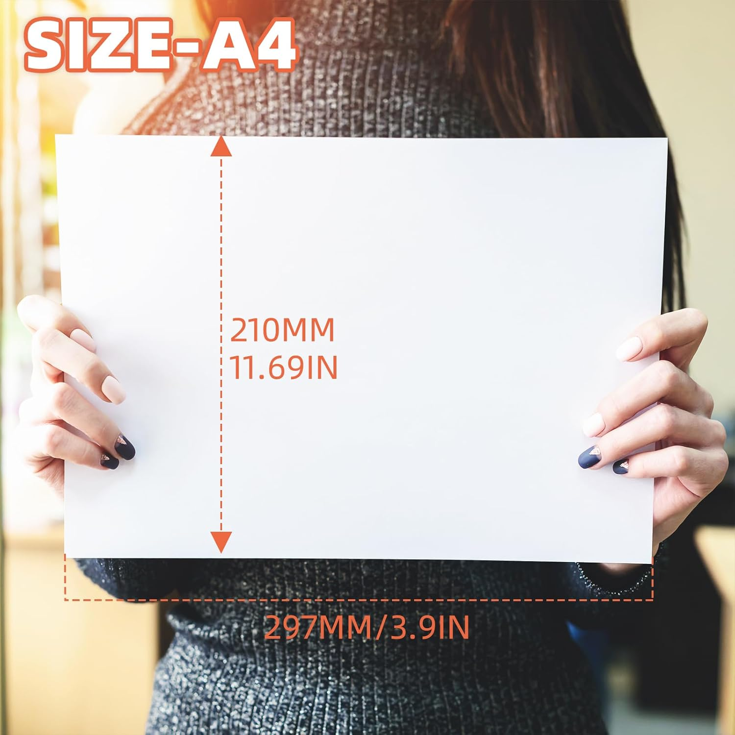 5 Pcs Printable Magnet Sheets, Thick Magnet Glossy Sheets A4 Flexible Magnetic Sheet Inkjet Printing Paper for Arts and Crafts