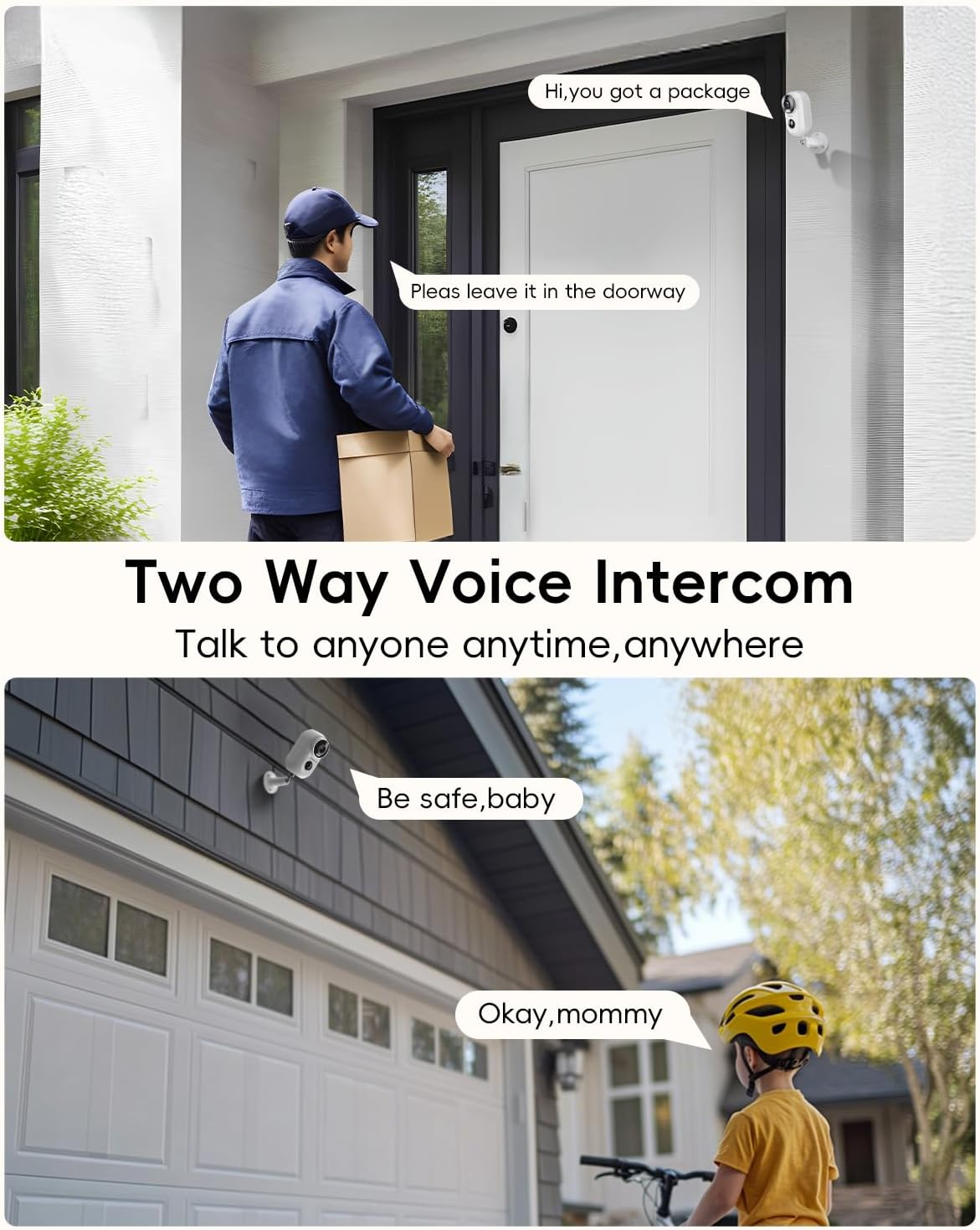 ZUMIMALL 2K Security Cameras Wireless Outdoor with Magnetic Mount, 3MP Outdoor Camera Wireless Battery Powered, 2.4G Wifi Cameras for Home Security Indoor, Color Night Vision/Siren/Pir/Ai/Alexa(White) - Black-Single Camera image number 7