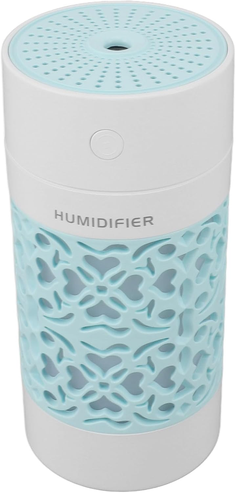 Car Mist Humidifier, Quiet 250ML Mini Car Diffuser Humidifier Large Spray Volume for Desktop (Light Blue) - Light Blue image number 2