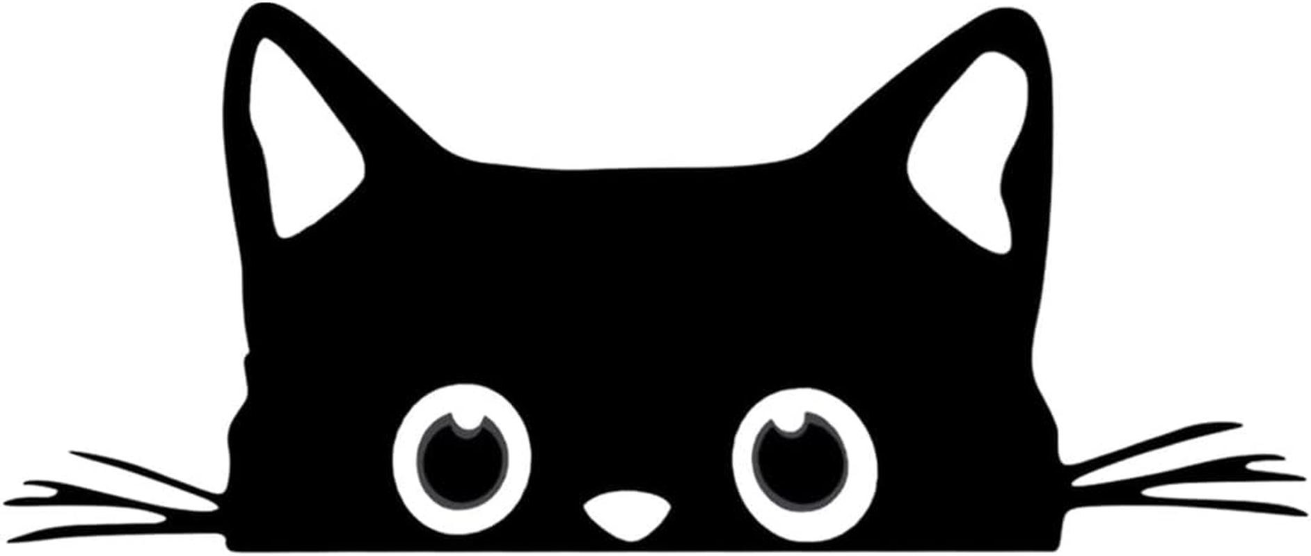 Cute Peeking Sneaky Cat Sticker Waterproof Indoor Outdoor Vinyl Decal, 5Inch Curious Peeking Kitty Cat Sticker for Car Window Bumper Laptop Motorcycle, and Any Other Smooth Surface (A)