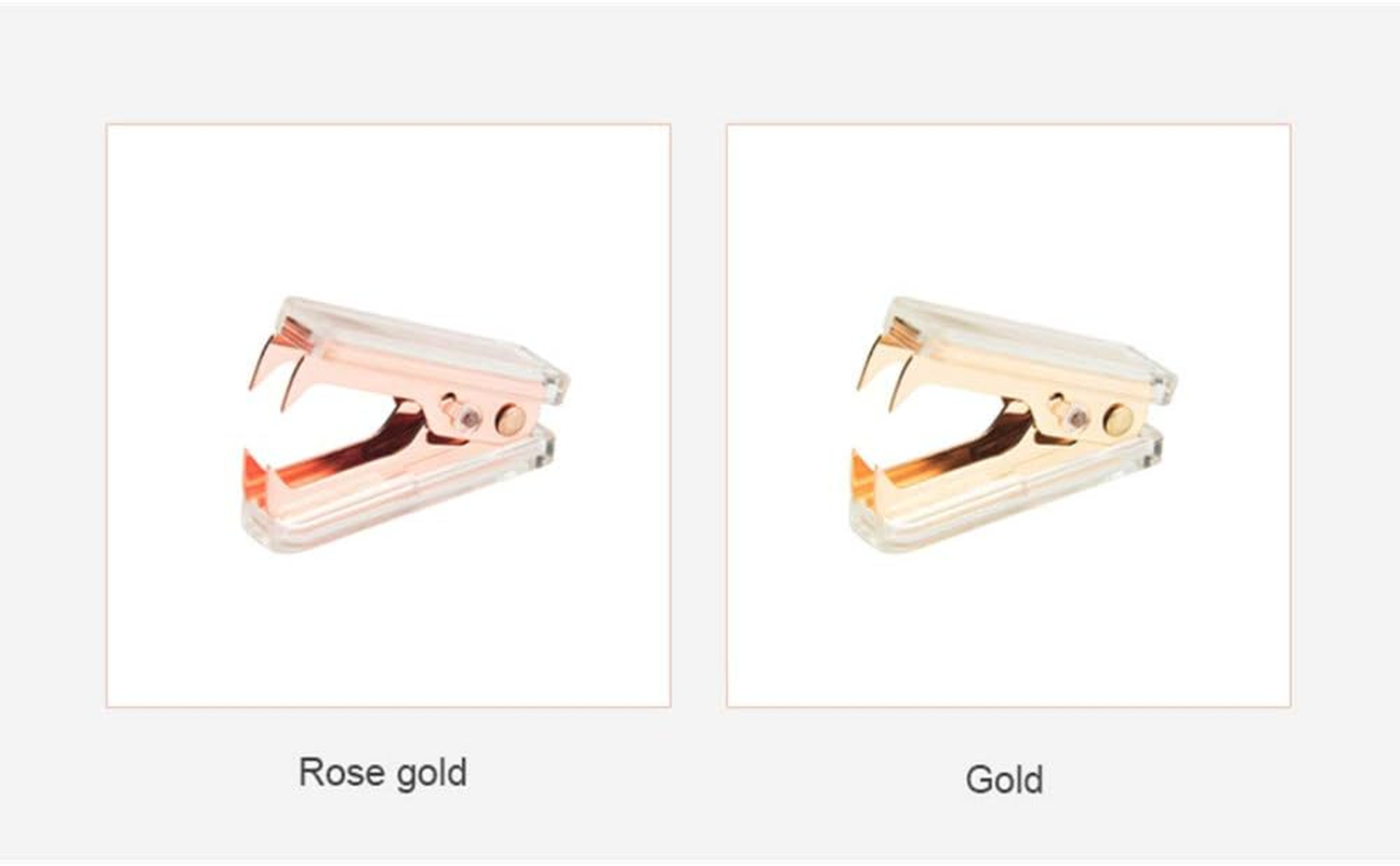 Multibey Clear Acrylic Desktop Set Self-Stick Note Holders & Staple Removers Tool Memo Pad Holder Dispenser Office School Supplies (Gold) - Gradient Black image number 4