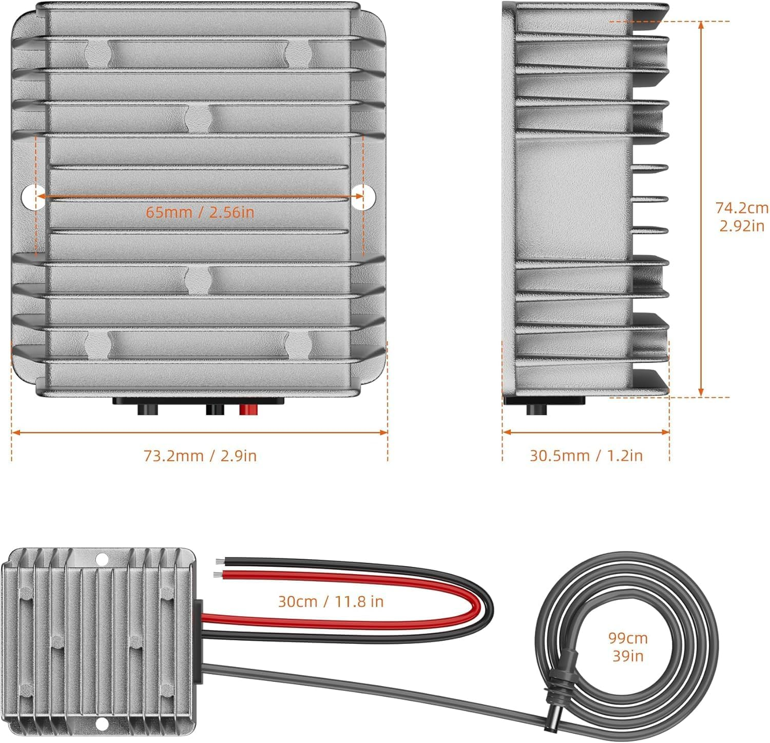 Adapter for Starlink Mini/Starlink Gen 3&ndash;DC Power Converter 12V to 30V 3.5A /12V to 57V 4.5A for RV Camping, Trucks, Easy-To-Install Power Supply (12V to 57V 1M Starlink Gen 3) image number 2