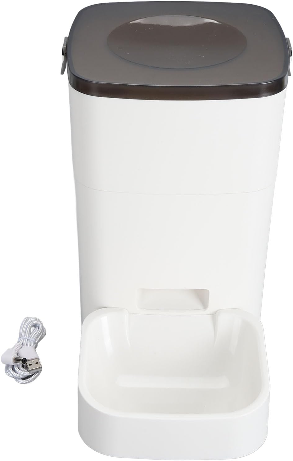 Automatic Pet Feeder, Smoother Food Delivery Automatic Pet Food Dispenser Wi-Fi Connection Timing Function Usage (White) image number 4