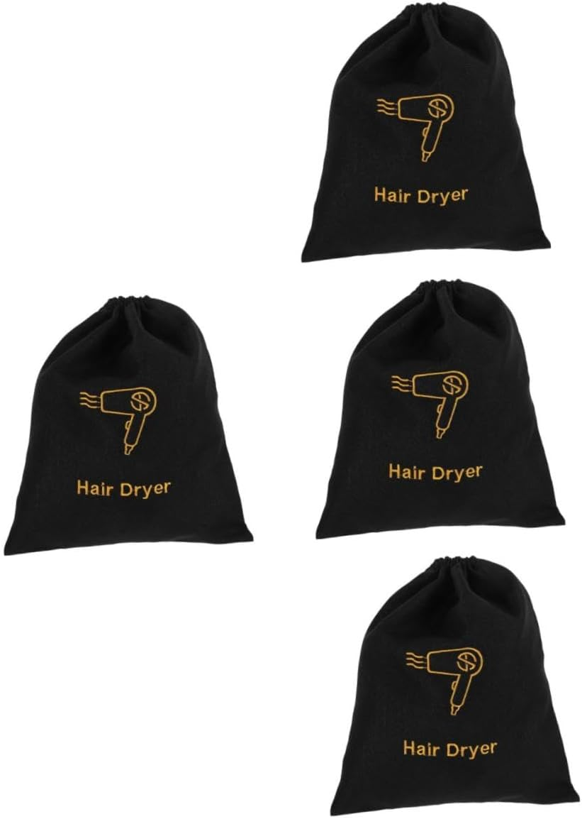 OATIPHO 4Pcs Hair Dryer Storage Bag Drawstring Dustproof for Hotels and Guesthouses Travel Friendly Hair Dryer Bags image number 5
