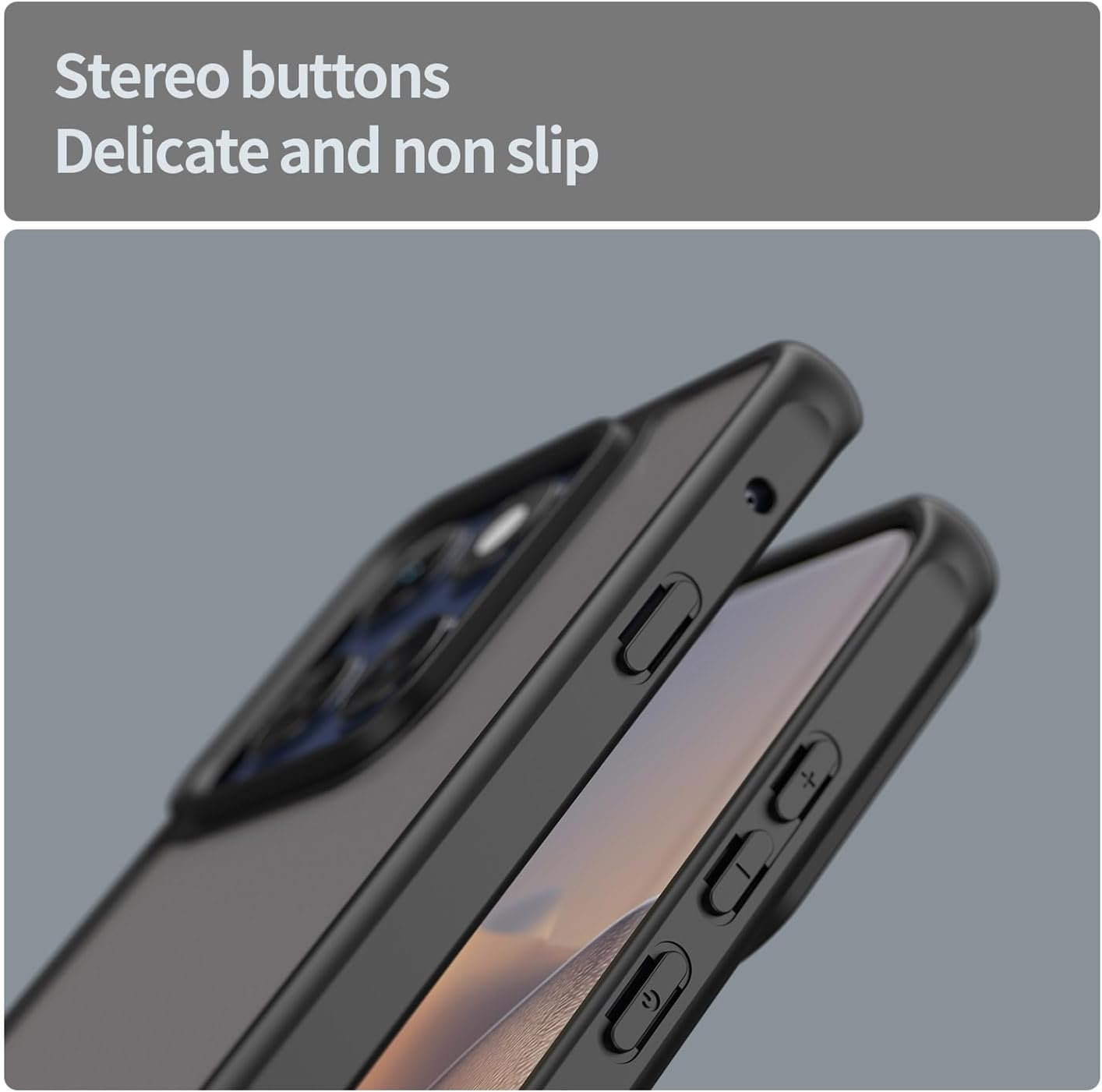 BORYA Ultra Thin Case for Motorola Edge 60 Pro, Shockproof Translucent Matte Frosted Mobile Phone Case Skin Feel Soft Silicone TPU + PC Case Light Simple Protective Case Black image number 6