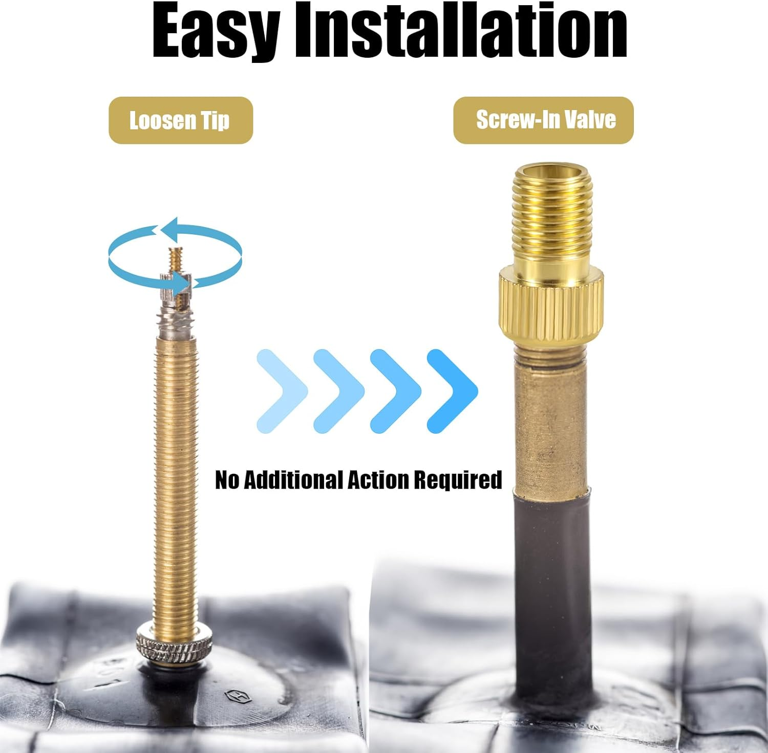 30Pcs Bicycle Valve Adapter Set, Brass Tire Inflator Adapter Bike Tire Valve Adapter Inflation Devices and Accessories for Standard Pump or Air Compressor for Presta Schrader, Cycling Accessories image number 3