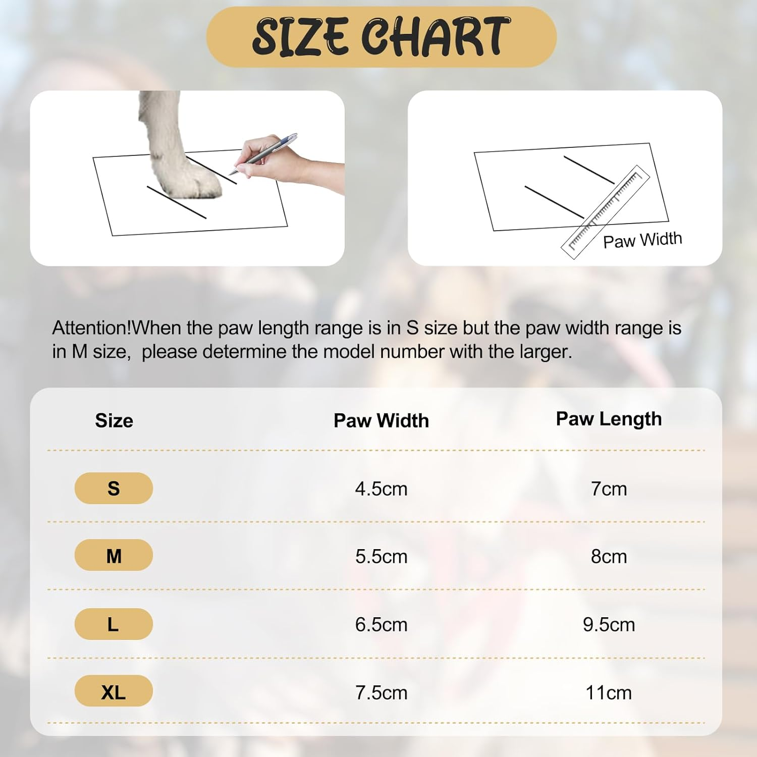 OHCOZZY Anti-Slip Dog Shoes with Reflective Straps, High Dog Boots Waterproof, Wear-Resistant Leather Rubber Sole Dogs Paw Protector for Small Medium Large Dogs 4 Pcs(L, Black) image number 3