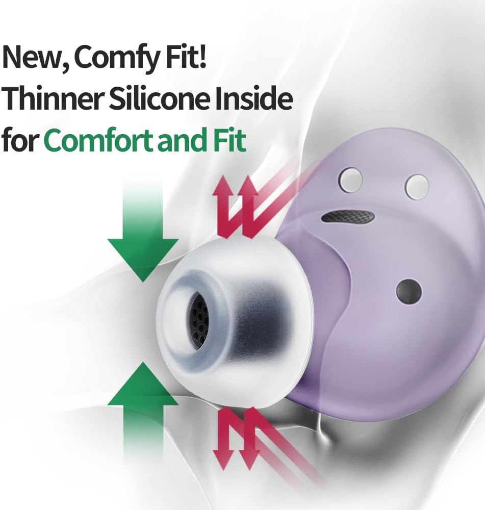 AZLA Sednaearfit MAX for Galaxy Buds 2 Pro Phantom Black / 2 Pairs (MS) image number 6