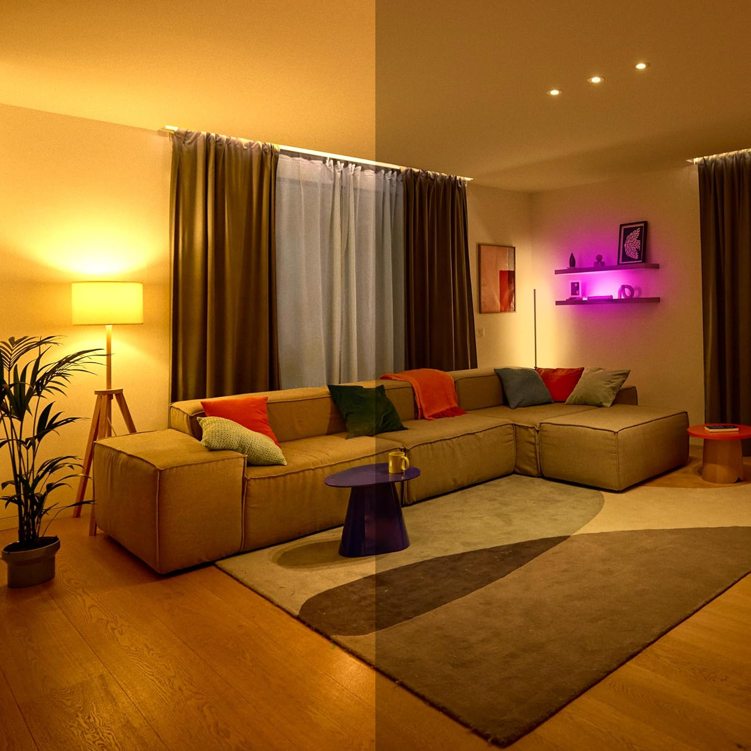 Wiz Smart LED A60 Lamp Colour and Tunable White E27 Base Equivalent 100W 2200-6500K 1521 Lumens Dimmable Compatible with Alexa, Google Assistant, and Apple Homekit 1-Pack image number 5