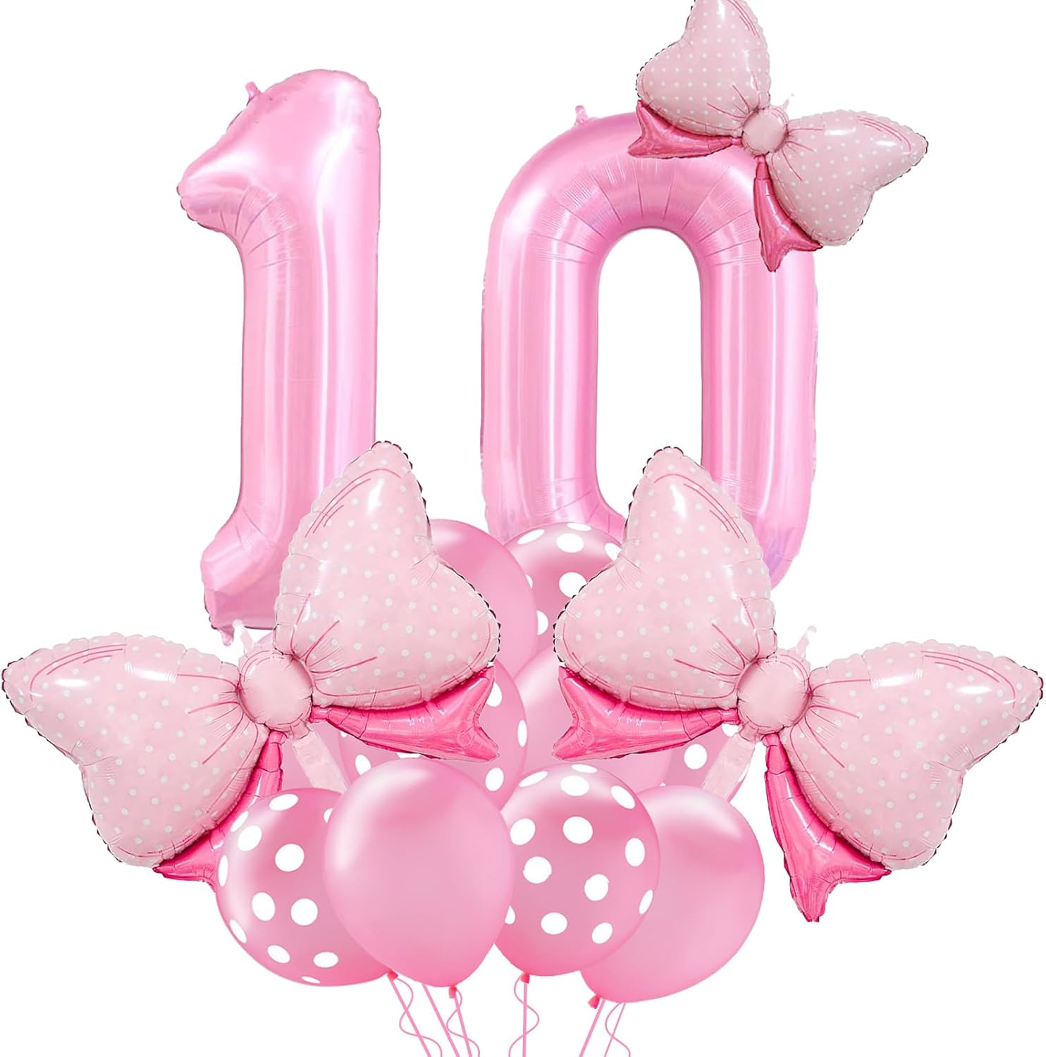 Pink Birthday Balloons, Bow Balloons Number 3 Balloon 40 Inch, 3 Balloon Number for Pink Birthday Decorations, 3Rd Birthday Decorations for Girl
