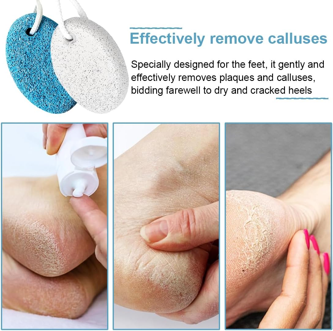 Pumice Stone Foot Care Pack of 4, Pumice Stone Callus Remover for Feet and Hands, Foot Scrub for Perfect Callus and Skin Hardening Removal, Natural Foot Scrub for Dead image number 3