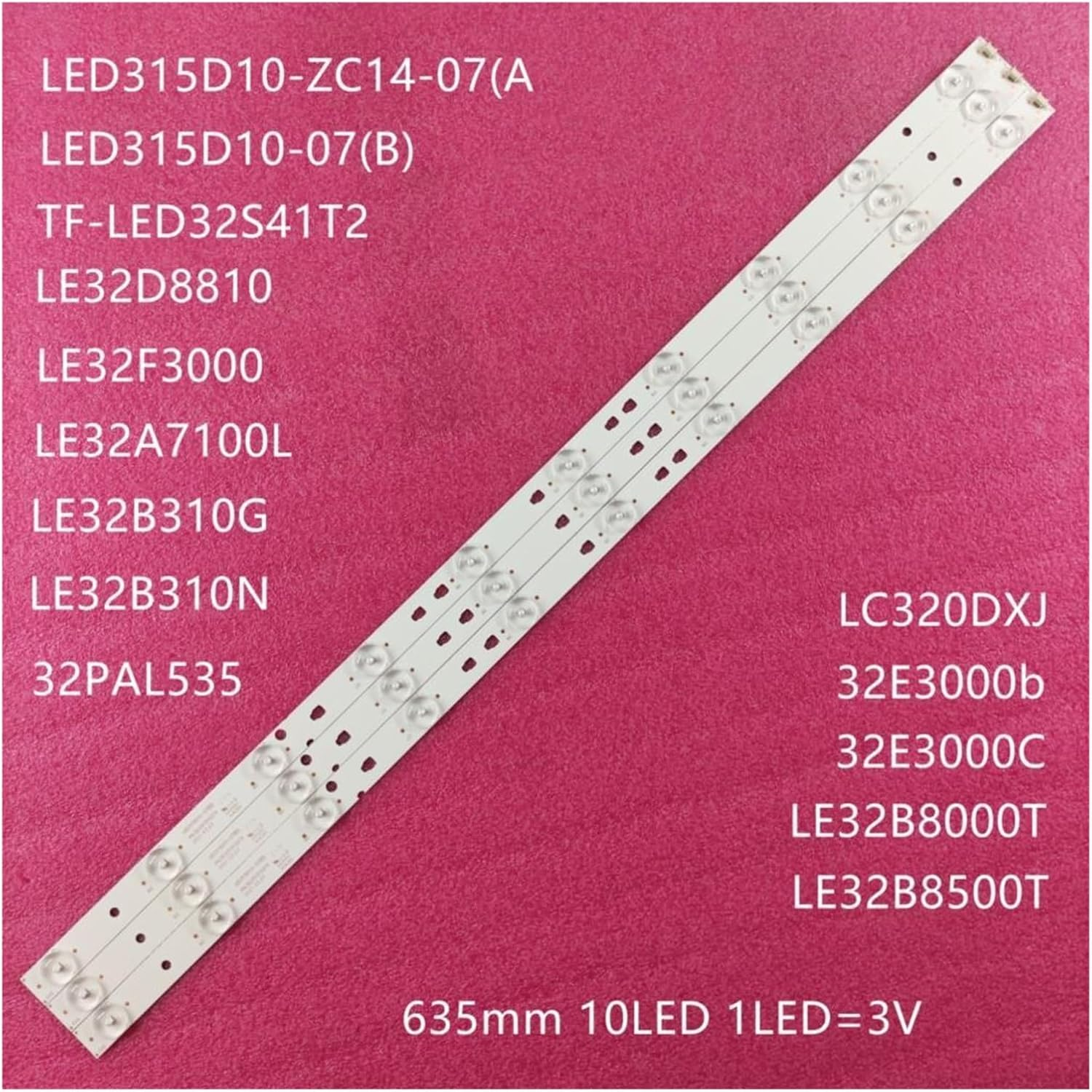 LED TV Illumination for LT-32M340 LT-32M350W LT-32M355 LT-32M550 LED Bar Backlight Strip Line Rulers LSC320AN10-H LC320DXJ (Color : 6 Pieces 2TV)