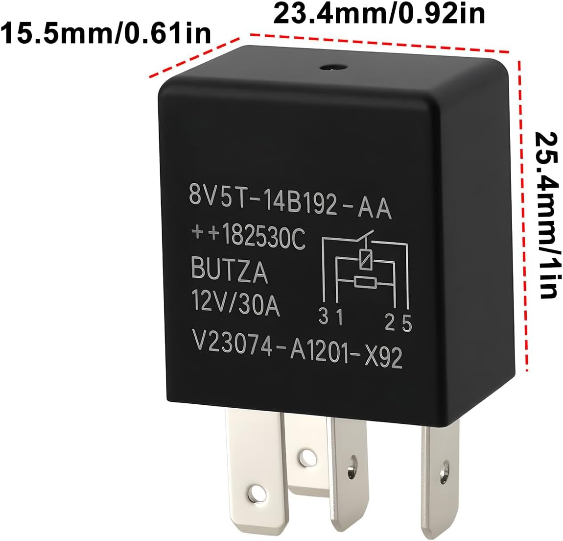 OTOTEC 4 Pin Automotive Starter Motor Relay 8V5T-14B192-AA 1667949 12A/30V Compatible with Ford Fiesta Mk7 image number 2