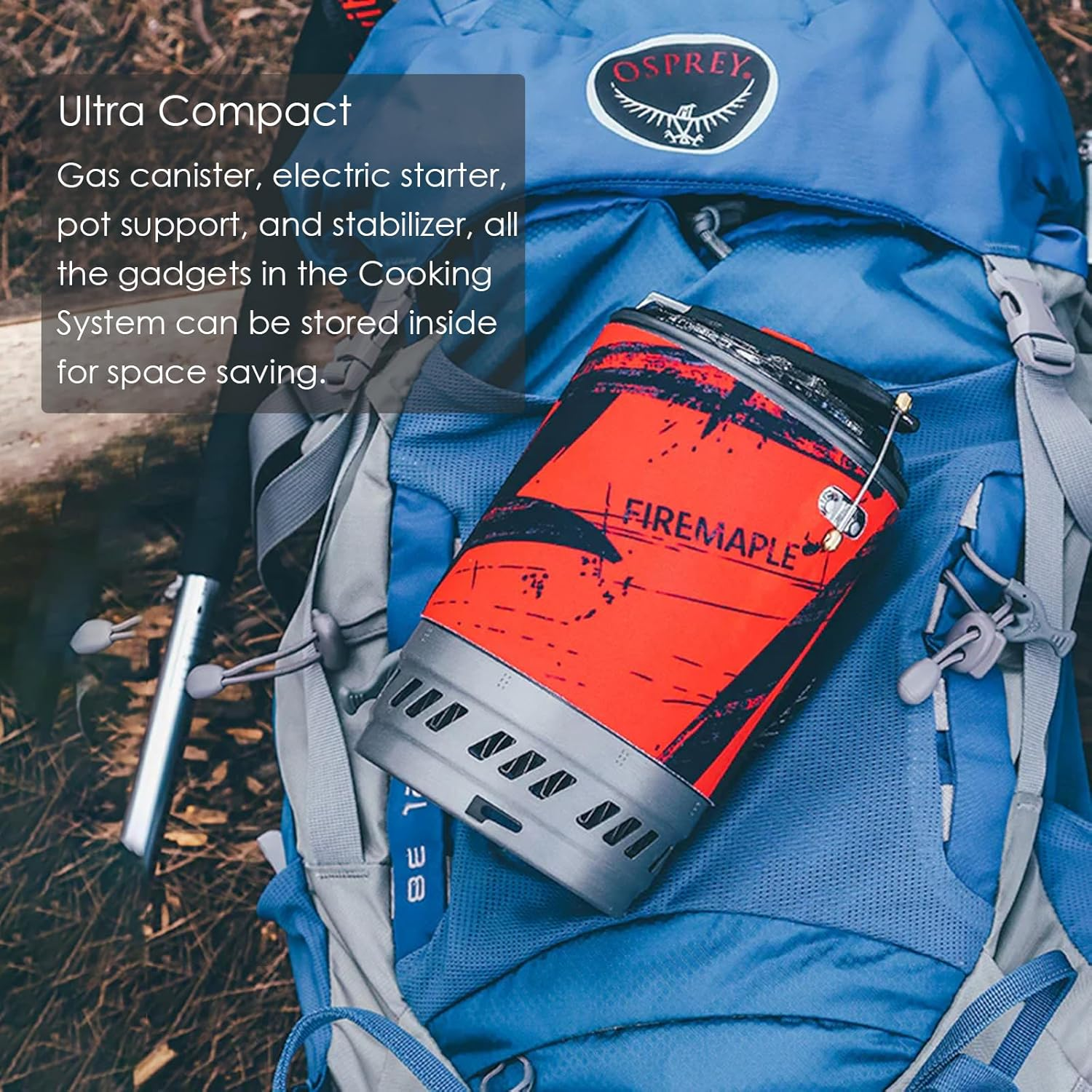 Fire Maple Star X5 Polaris Camping Pot Backpacking Pot Cooking System (Black&Red) image number 3