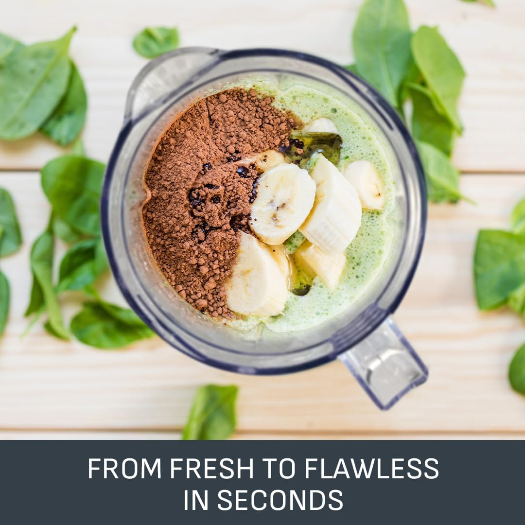 Tefal Blendforce II Blender, 2L Plastic Jug, 1.25L Effective Capacity, 600W, 4 Removable Stainless Steel Blades, Smoothie Blender, Ice Crush, 2 Speeds + Pulse Kitchen Blender, Black, BL420840 image number 4