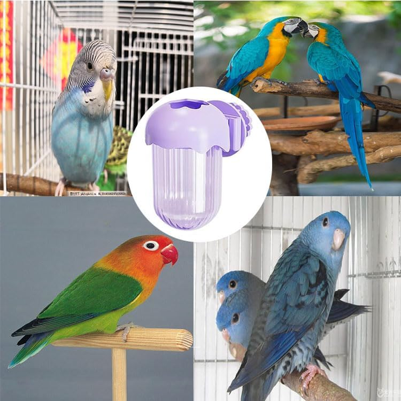 Limcryspp Bird Food Plate Cage, Bird Feeding Cup, Water and Food Container Clamp, Feeding Bowl Macaw Finch, Budgerigar, Parrot(A) image number 1