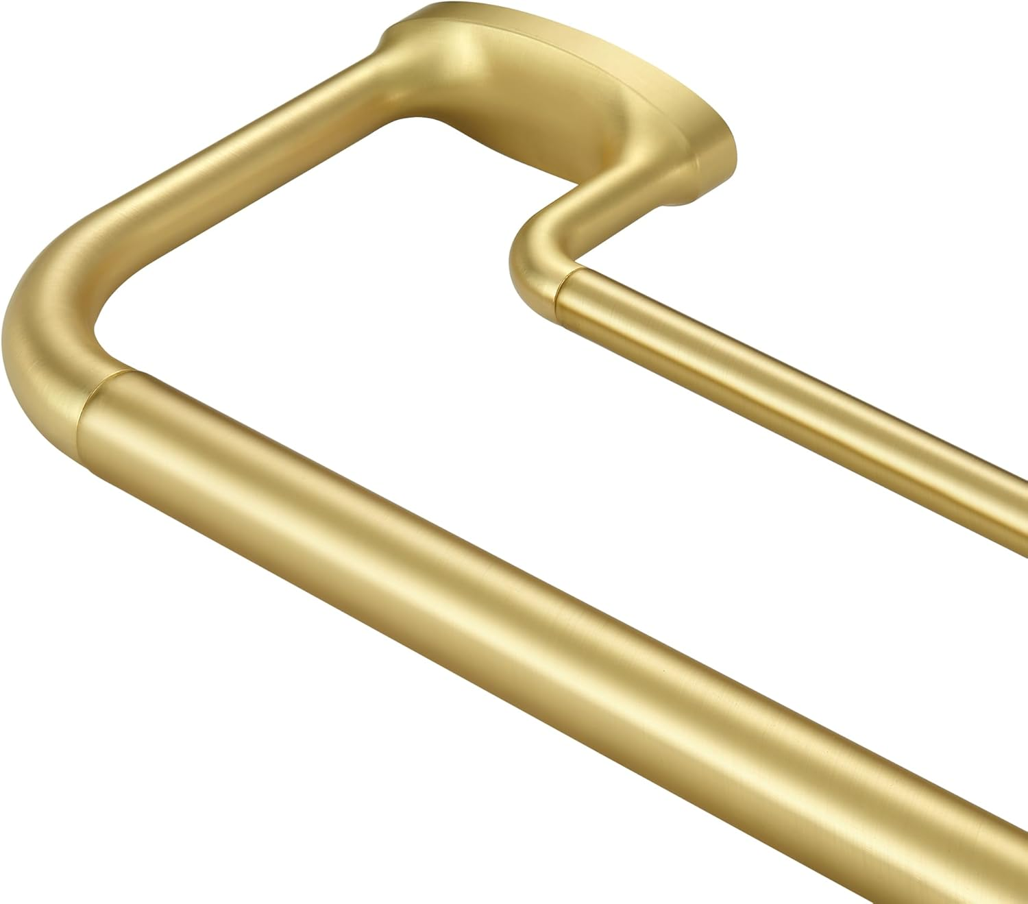 Mayrhyme Double Curtain Rods, Wrap around Curtain Rod for Windows, Internal Splicing 1'' Front and 5/8'' Back Adjustable Curtain Rod with Aluminum Finials and Brackets (Antique Bronze, 28-120")